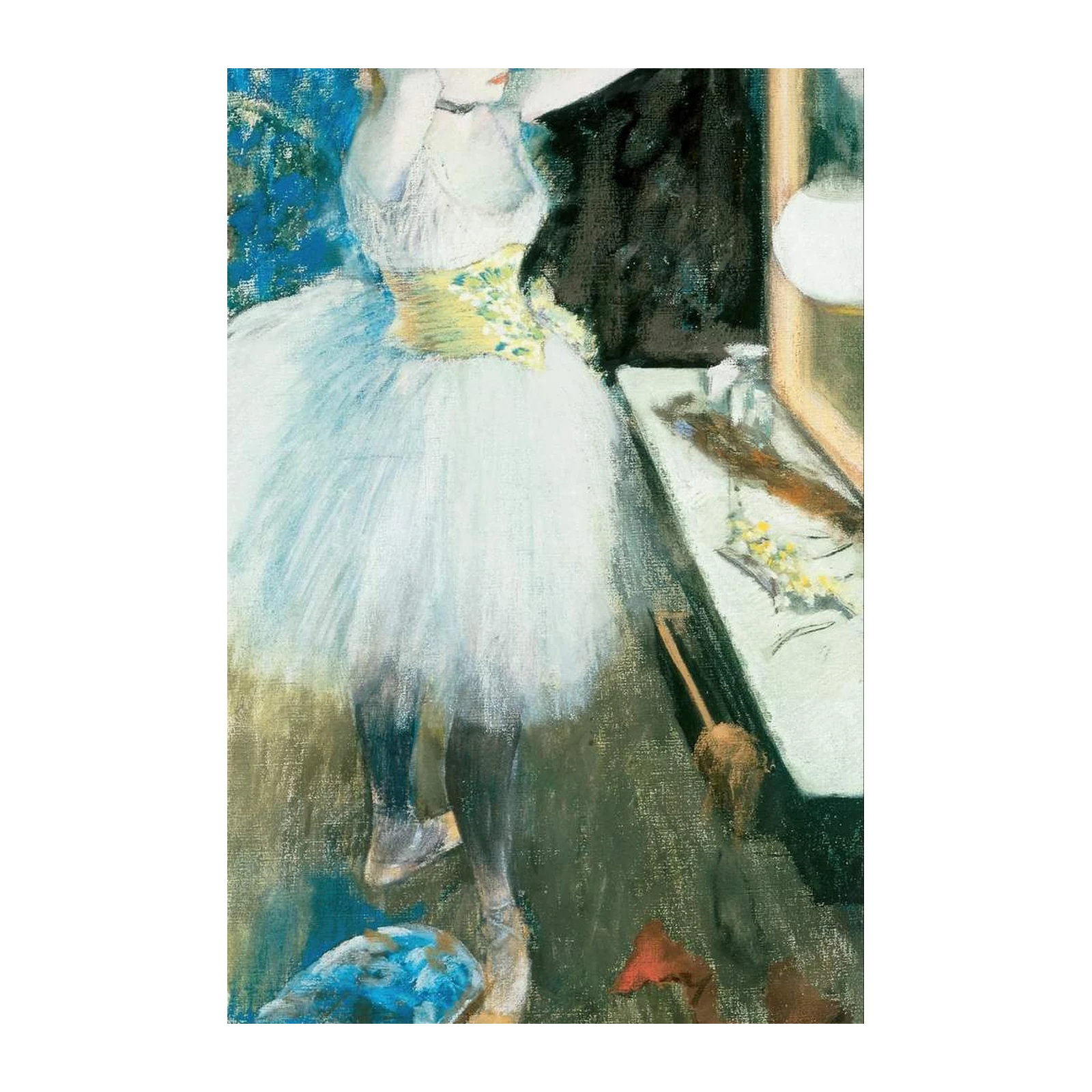 Elegant Ballerina Blue Background Wall Art