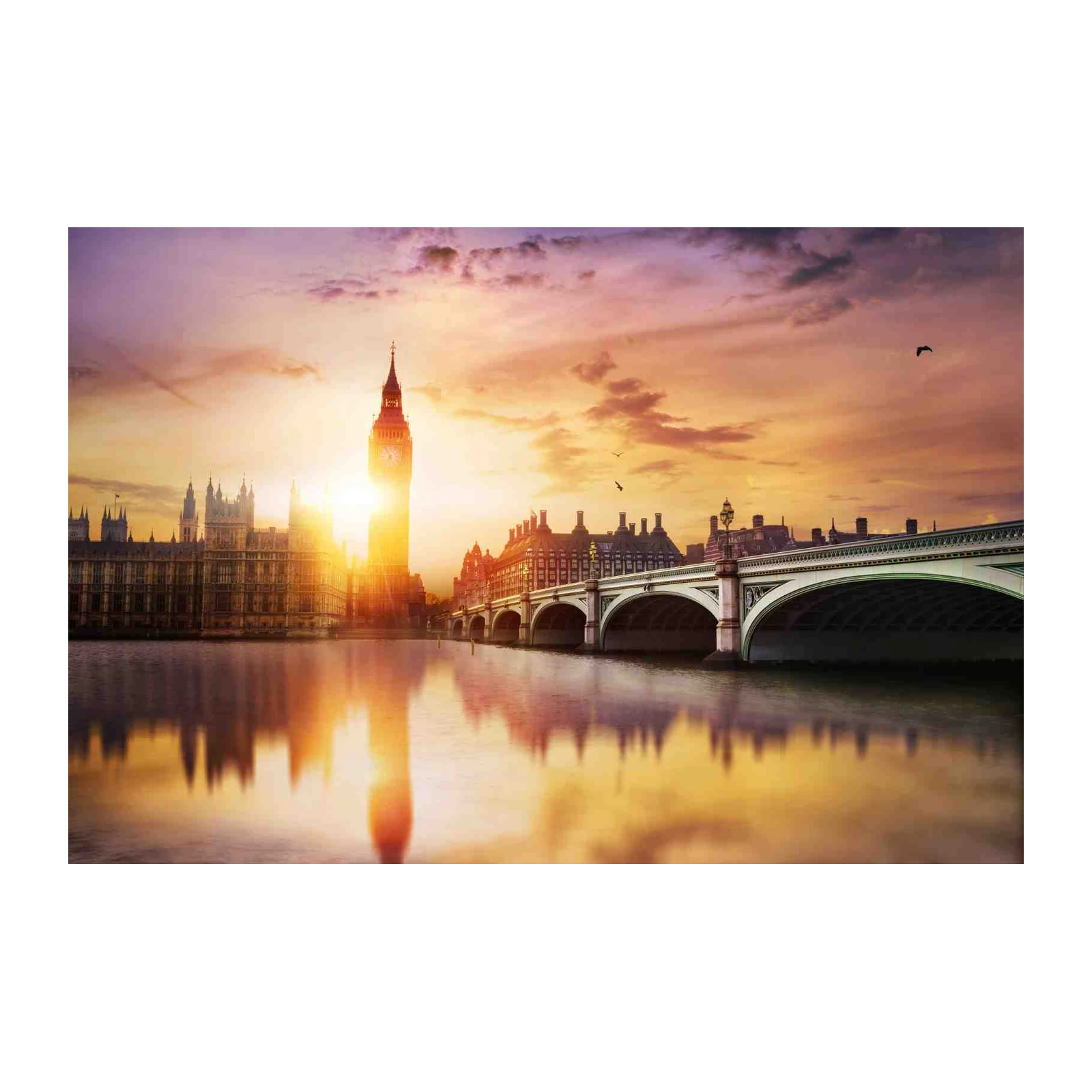 London Sunset Big Ben Bridge Wall Art