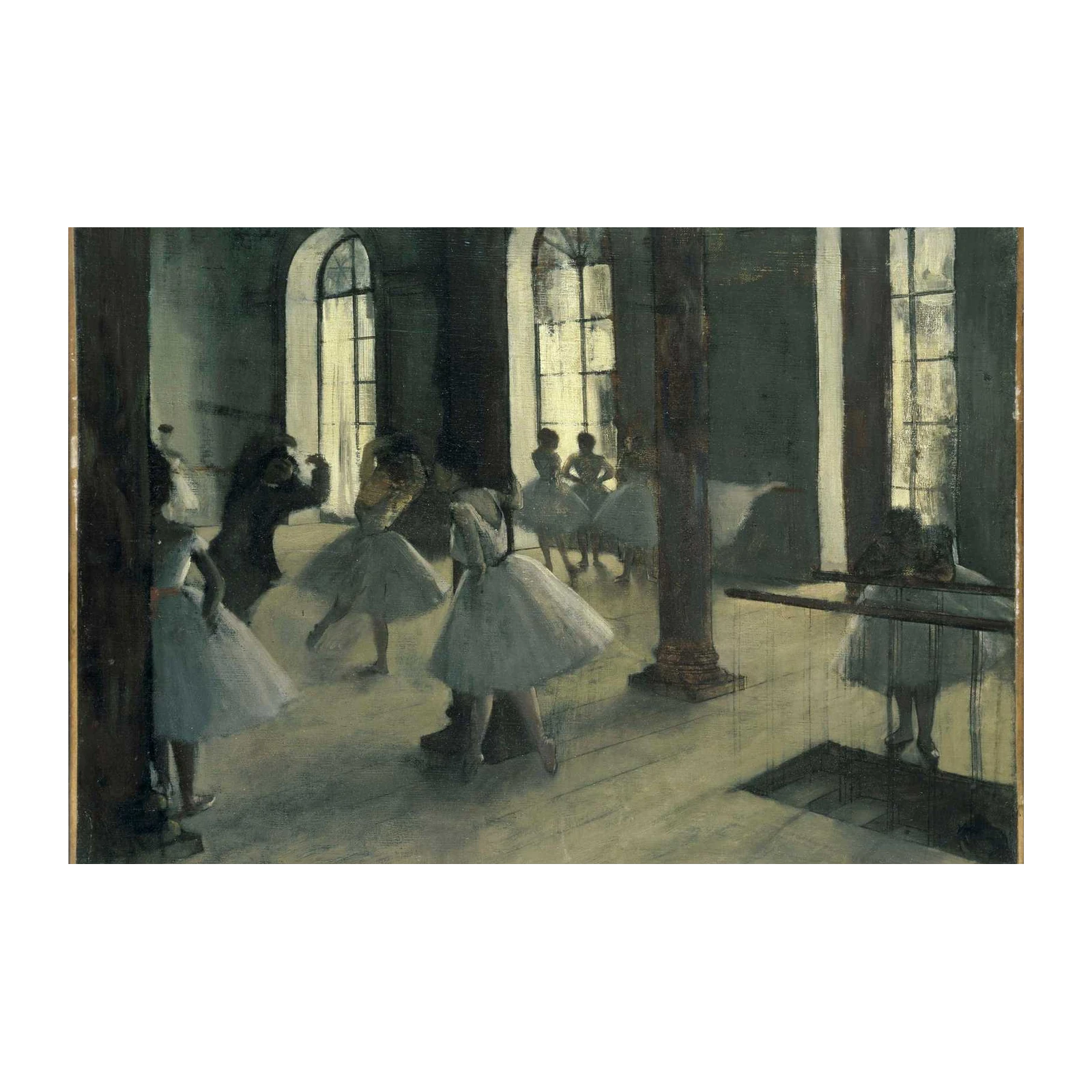 Dancers Rehearsing Ballet Art Wall Art