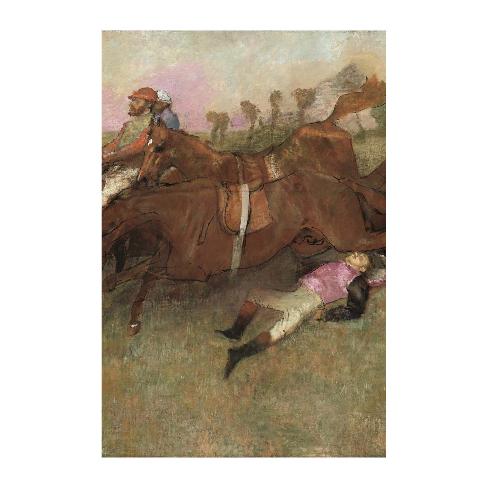 Jockey and Fallen Horse Wall Art