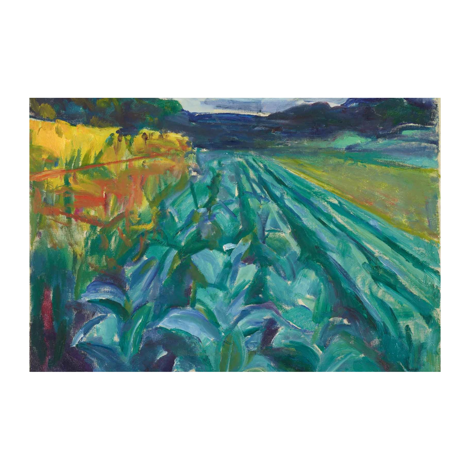 Vibrant Expressionist Field Wall Art