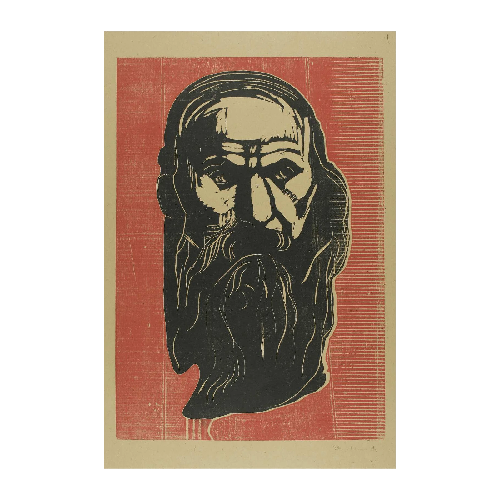 Striking Bearded Man Portrait Wall Art