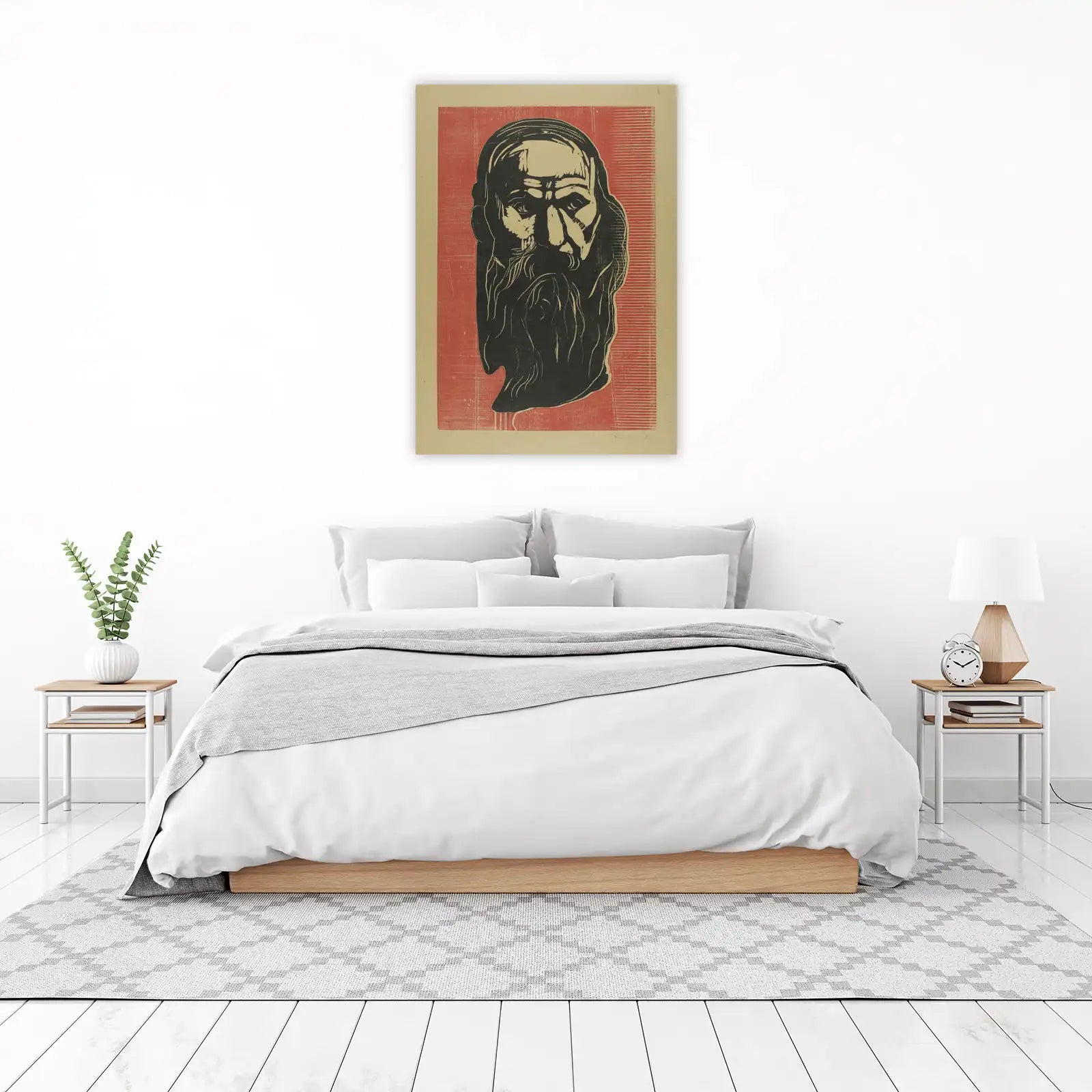 Striking Bearded Man Portrait Wall Art