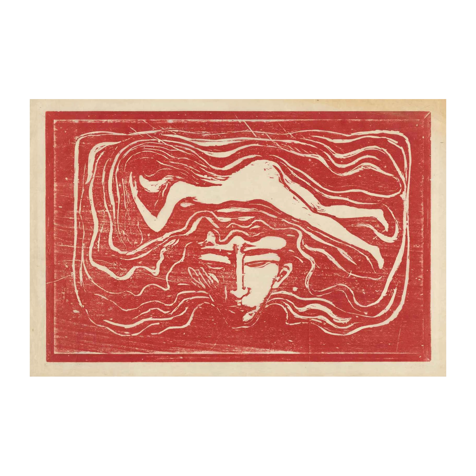 Striking Red Madonna & Child Wall Art