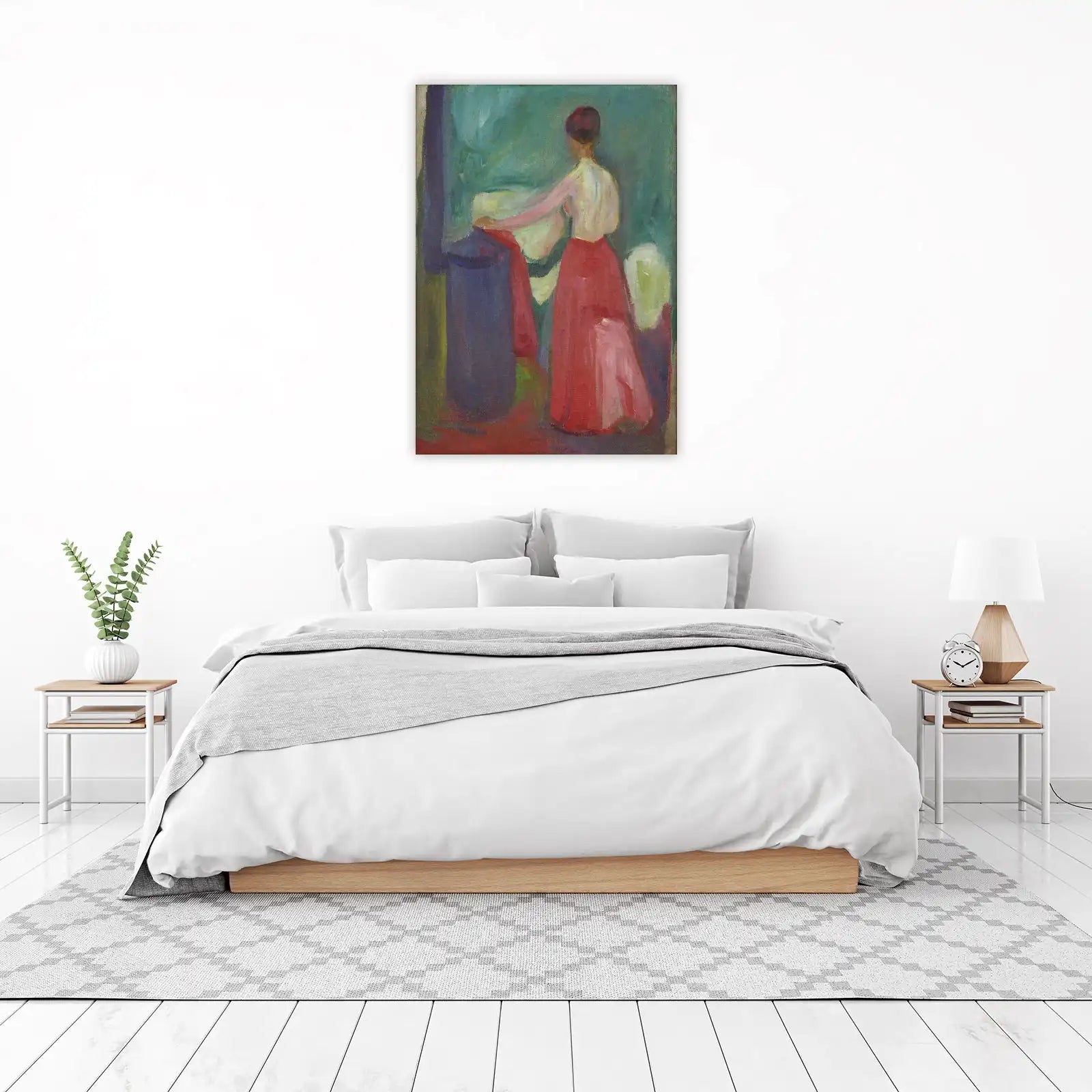 Impressionist Woman Red Skirt Wall Art