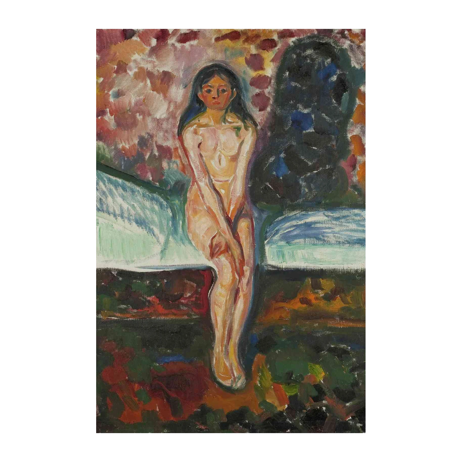Vibrant Nude Woman Wall Art - Expressive Art