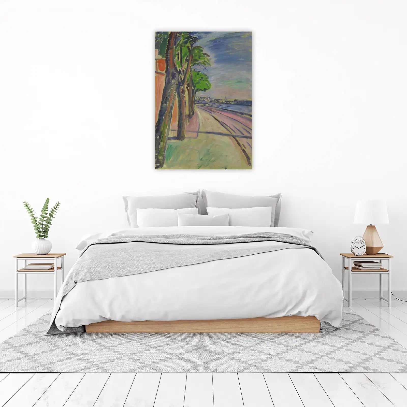 Vibrant Riverside Scene Wall Art