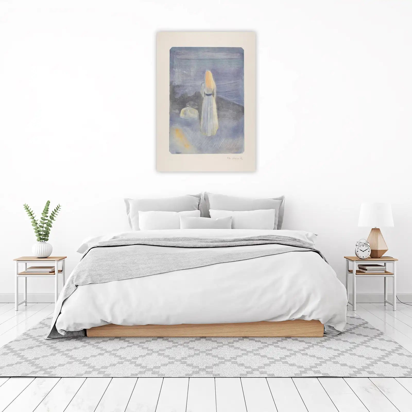 Mysterious Woman by the Sea Wall Art