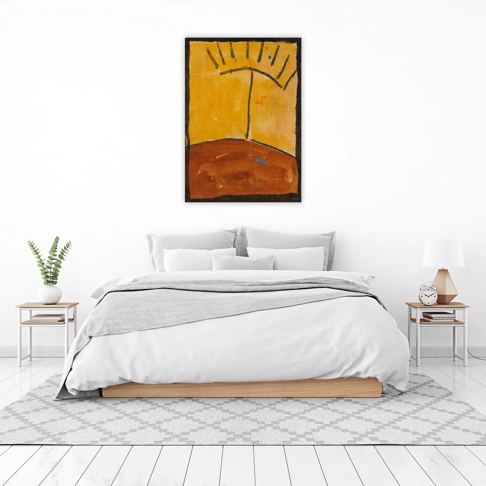 Abstract Sunburst Landscape Wall Art