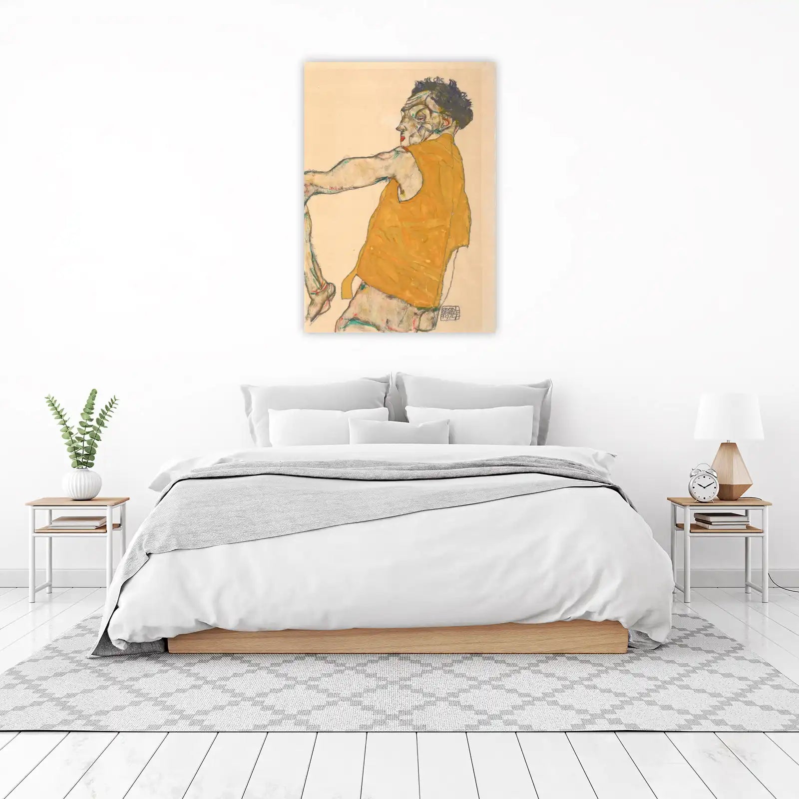 Expressive Portrait Yellow Vest Wall Art