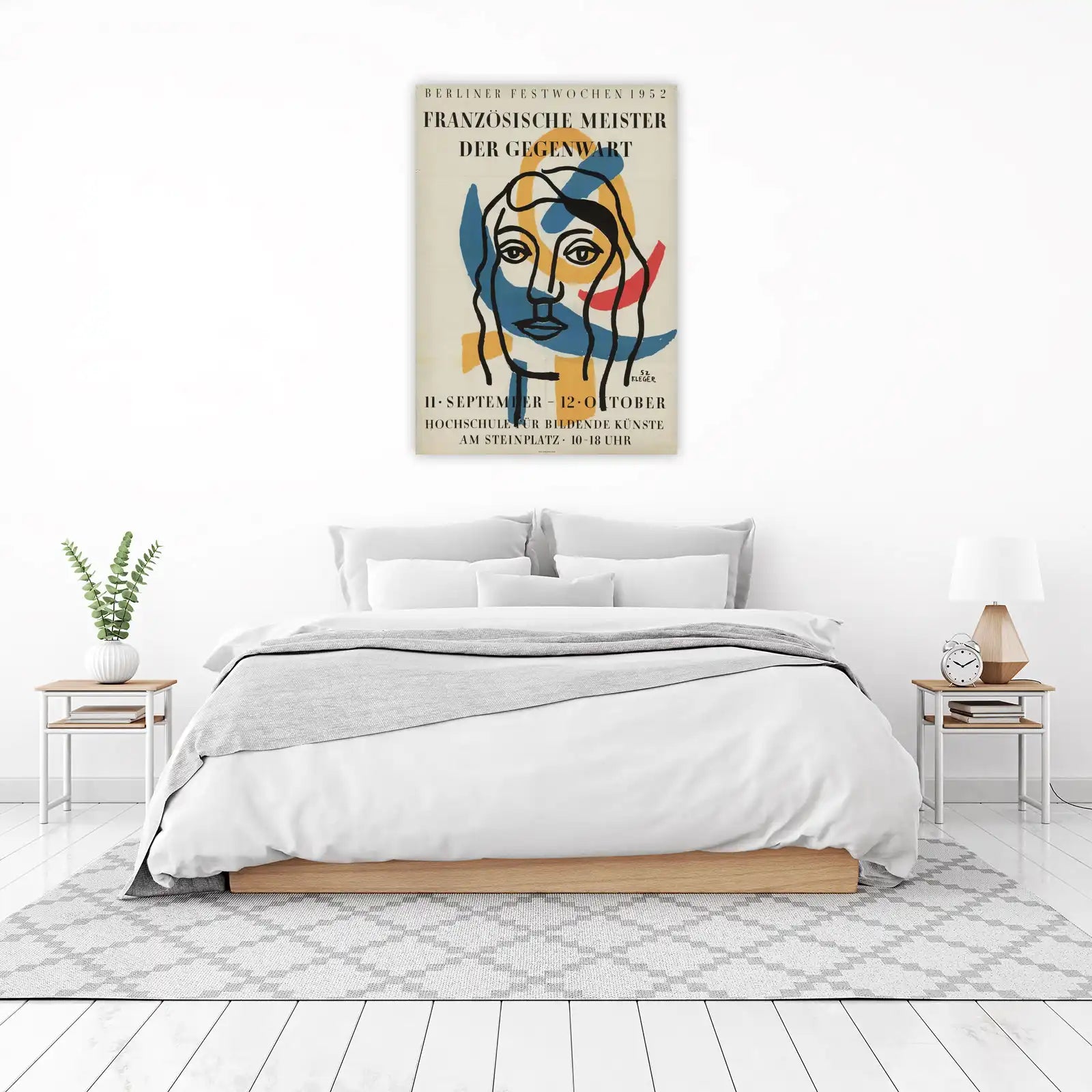 Abstract Portrait Art Vintage French Wall Art