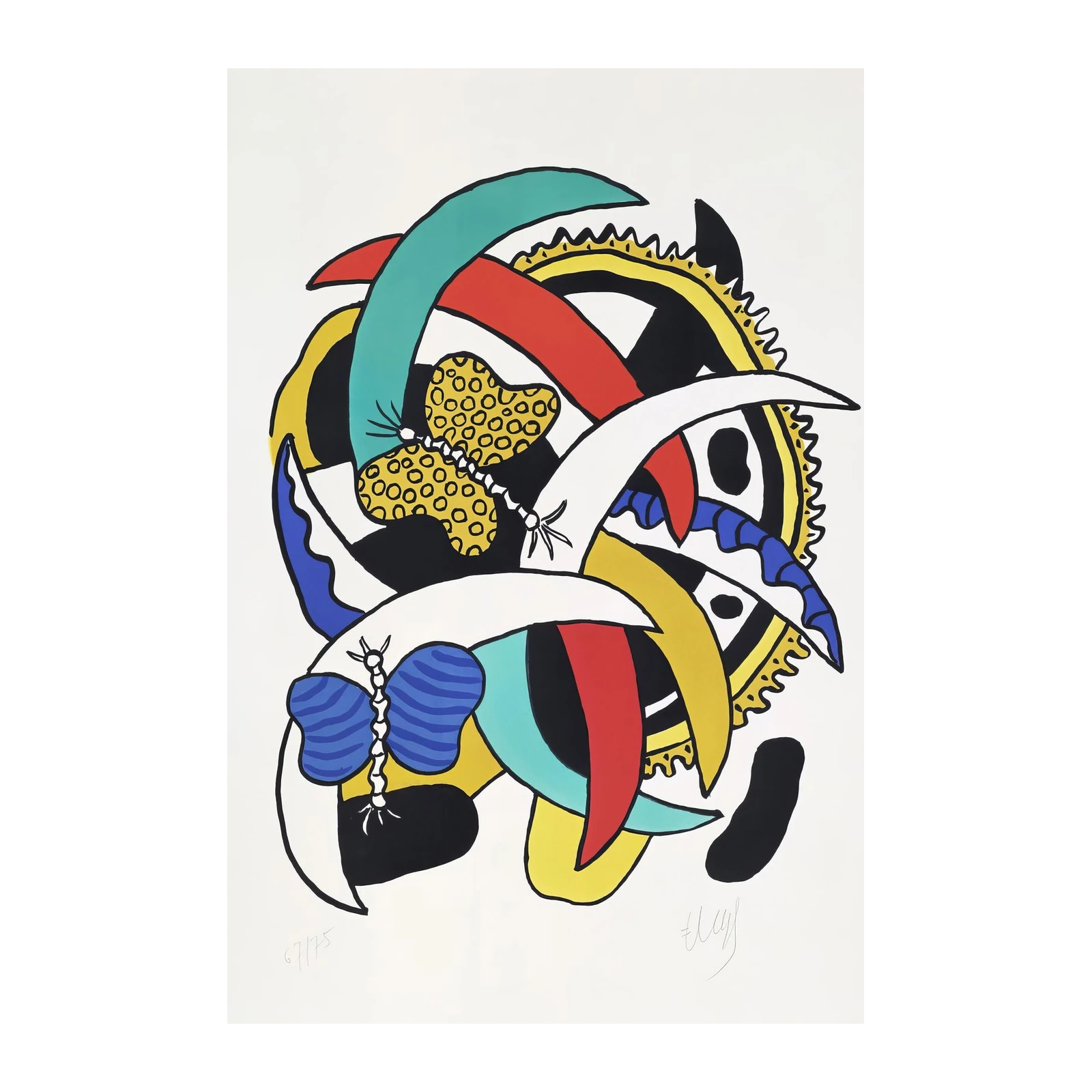 Vibrant Abstract Butterflies Wall Art