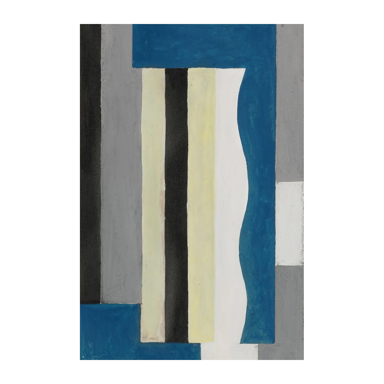 Abstract Blue Geometric Modern Art Wall Art