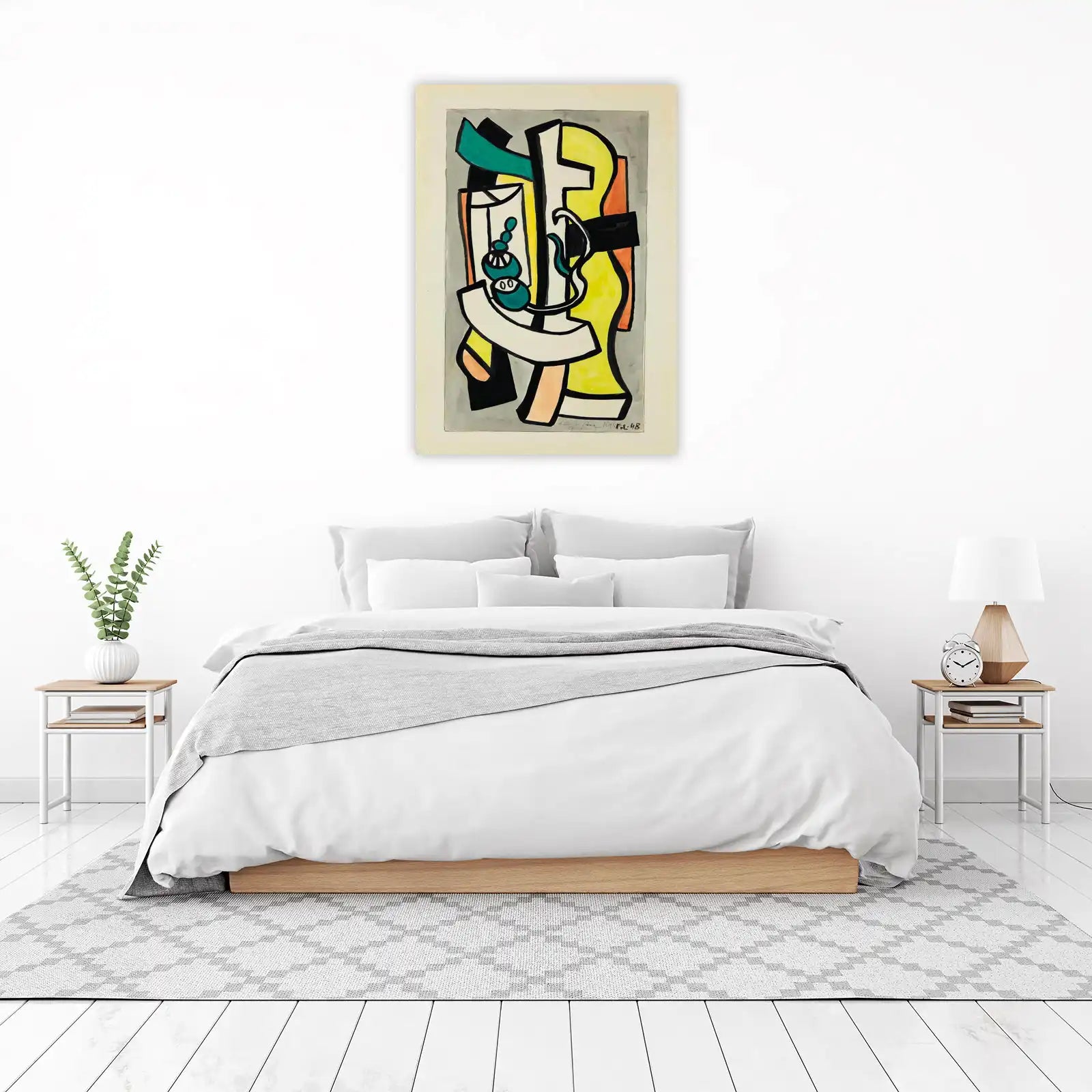 Modern Abstract Yellow Figure Wall Art