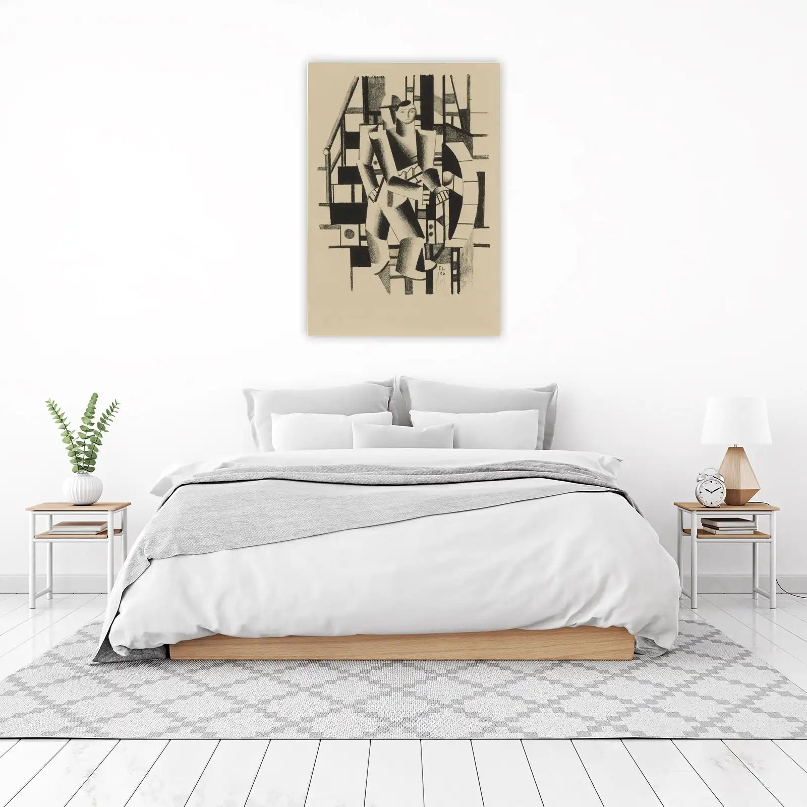 Futuristic Figure Geometric Art Wall Art
