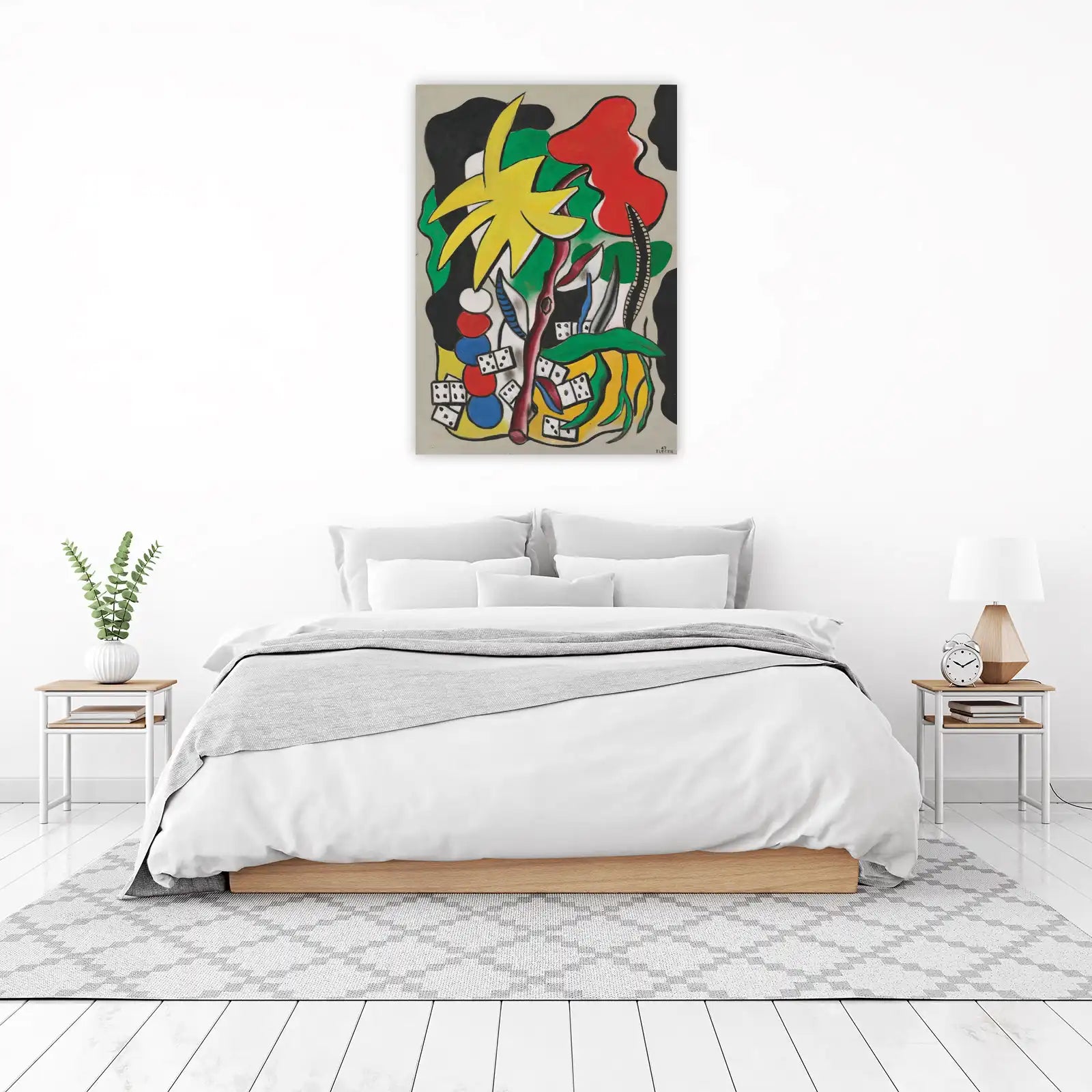 Vibrant Abstract Domino Composition Wall Art