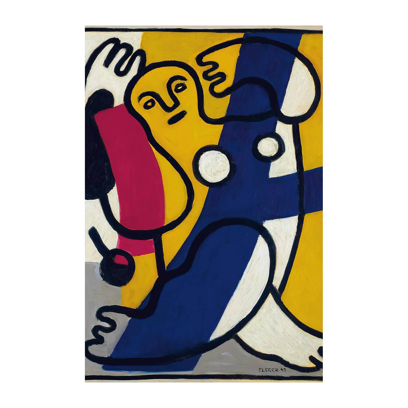 Abstract Figures Bold Color Wall Art