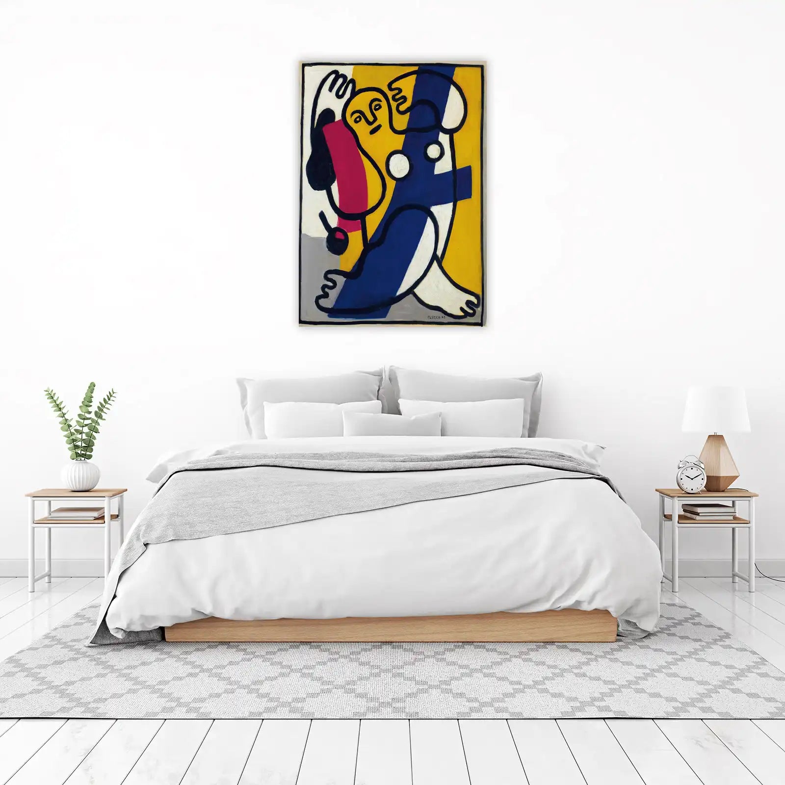 Abstract Figures Bold Color Wall Art