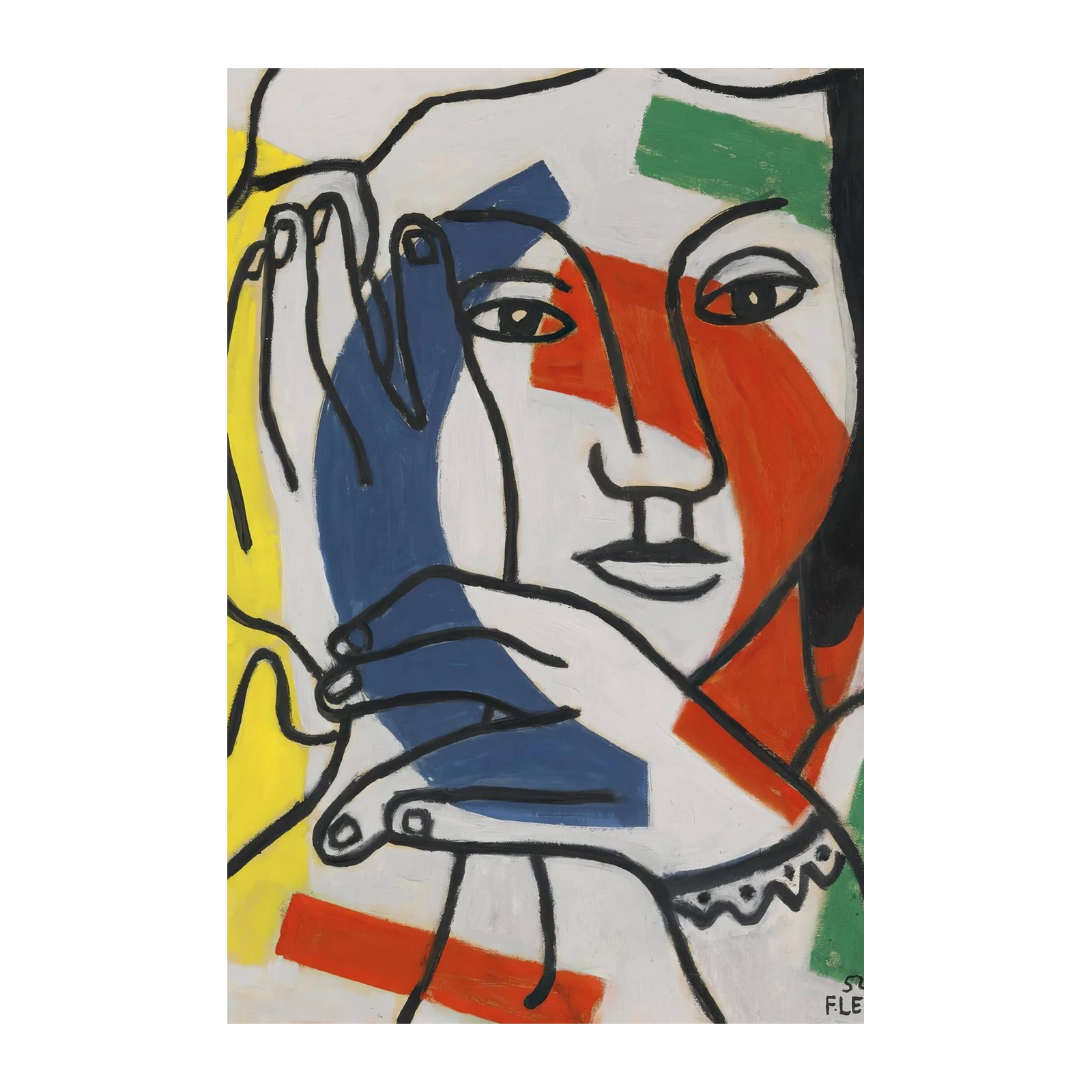 Abstract Face Bold Colors Portrait Wall Art