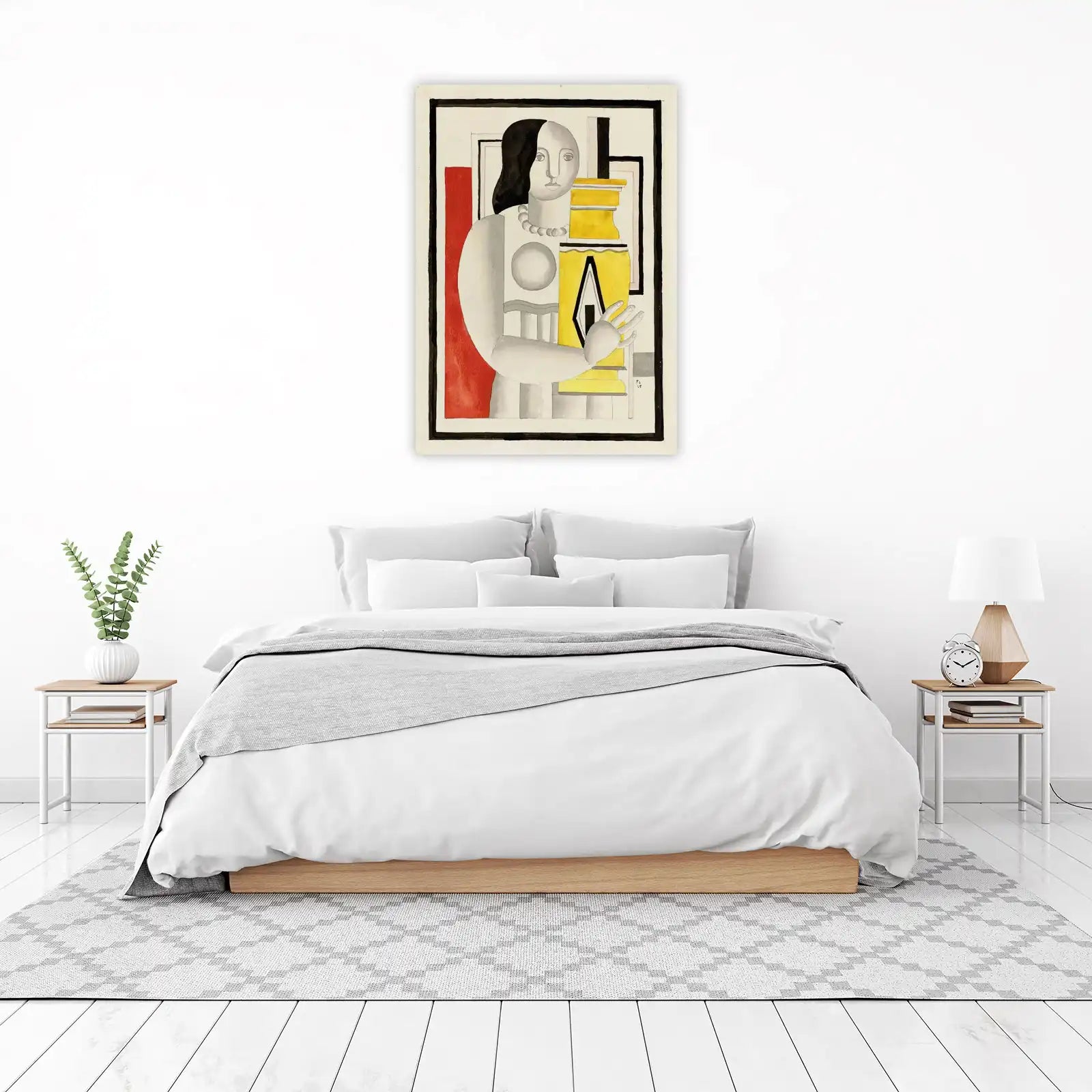 Abstract Figure Yellow Composition Wall Art