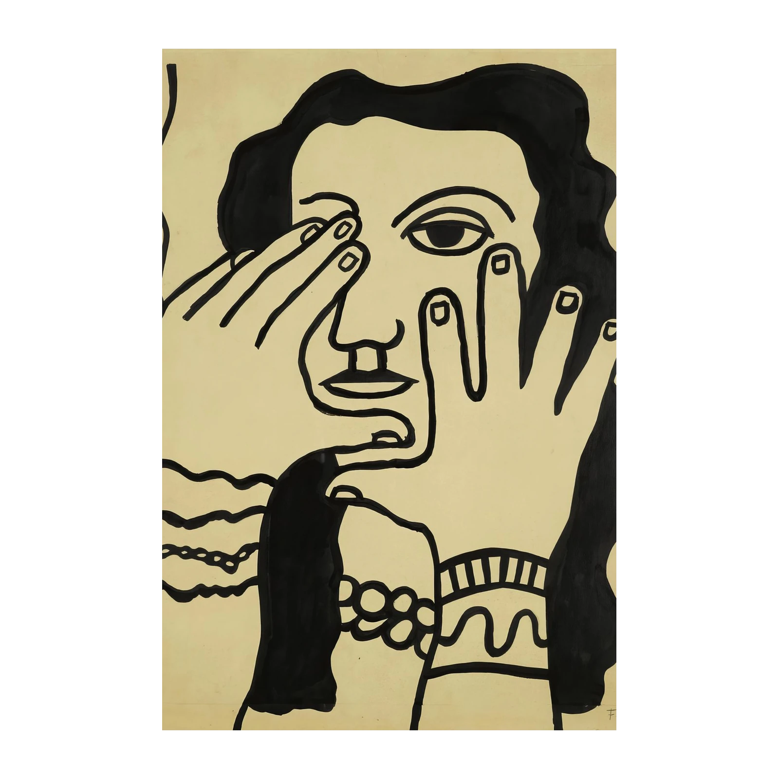 Modern Abstract Face Wall Art