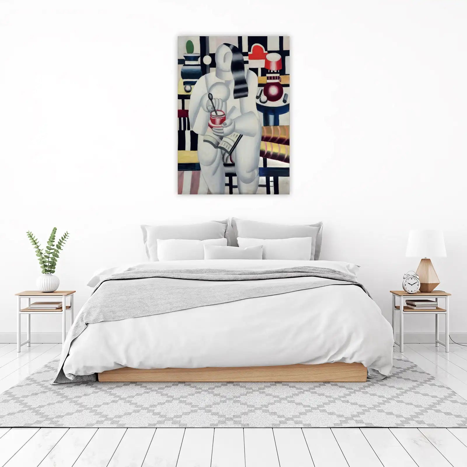 Abstract Modern Figure Red Pot Wall Art