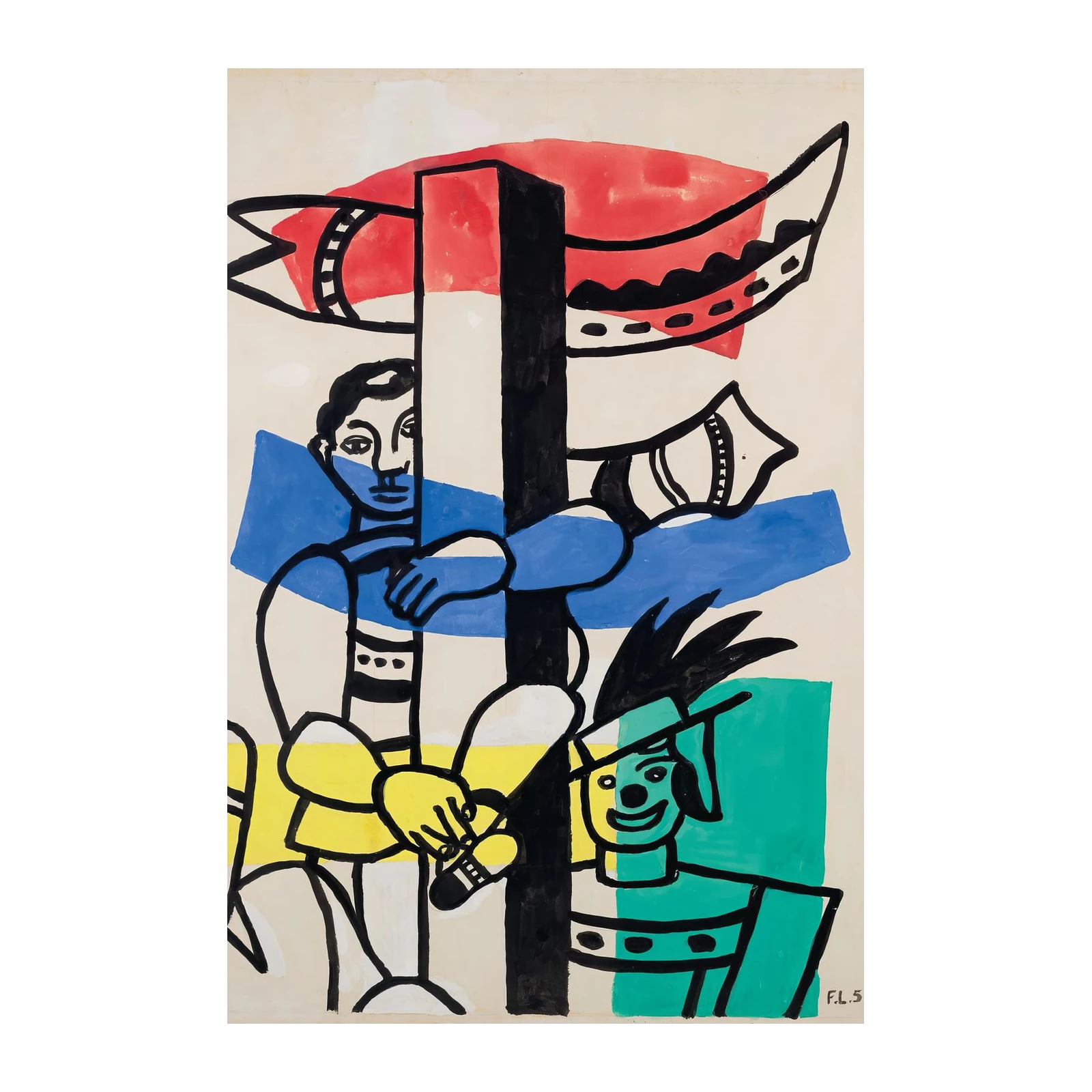 Abstract Figures & Fish Wall Art