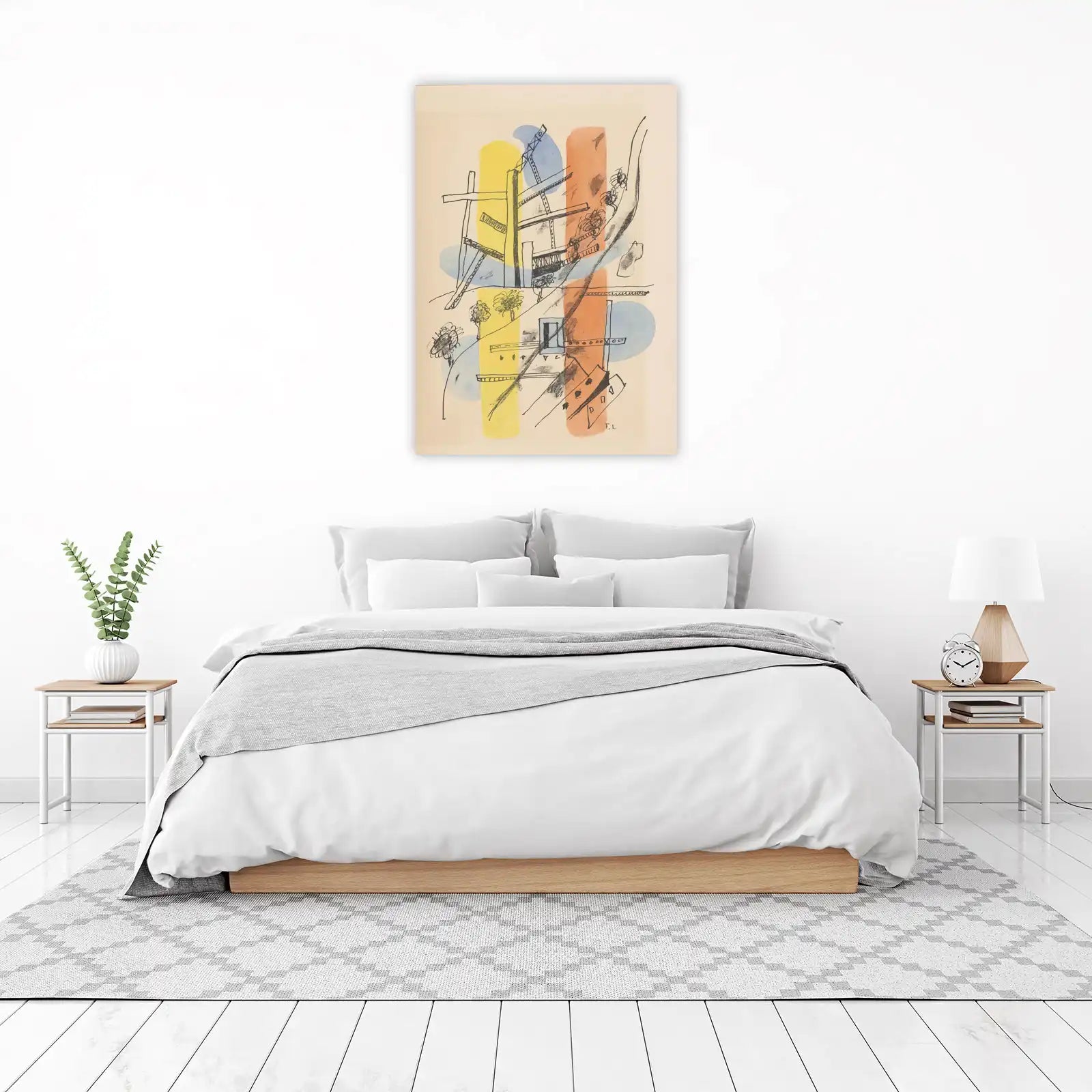 Abstract Industrial Cityscape Wall Art
