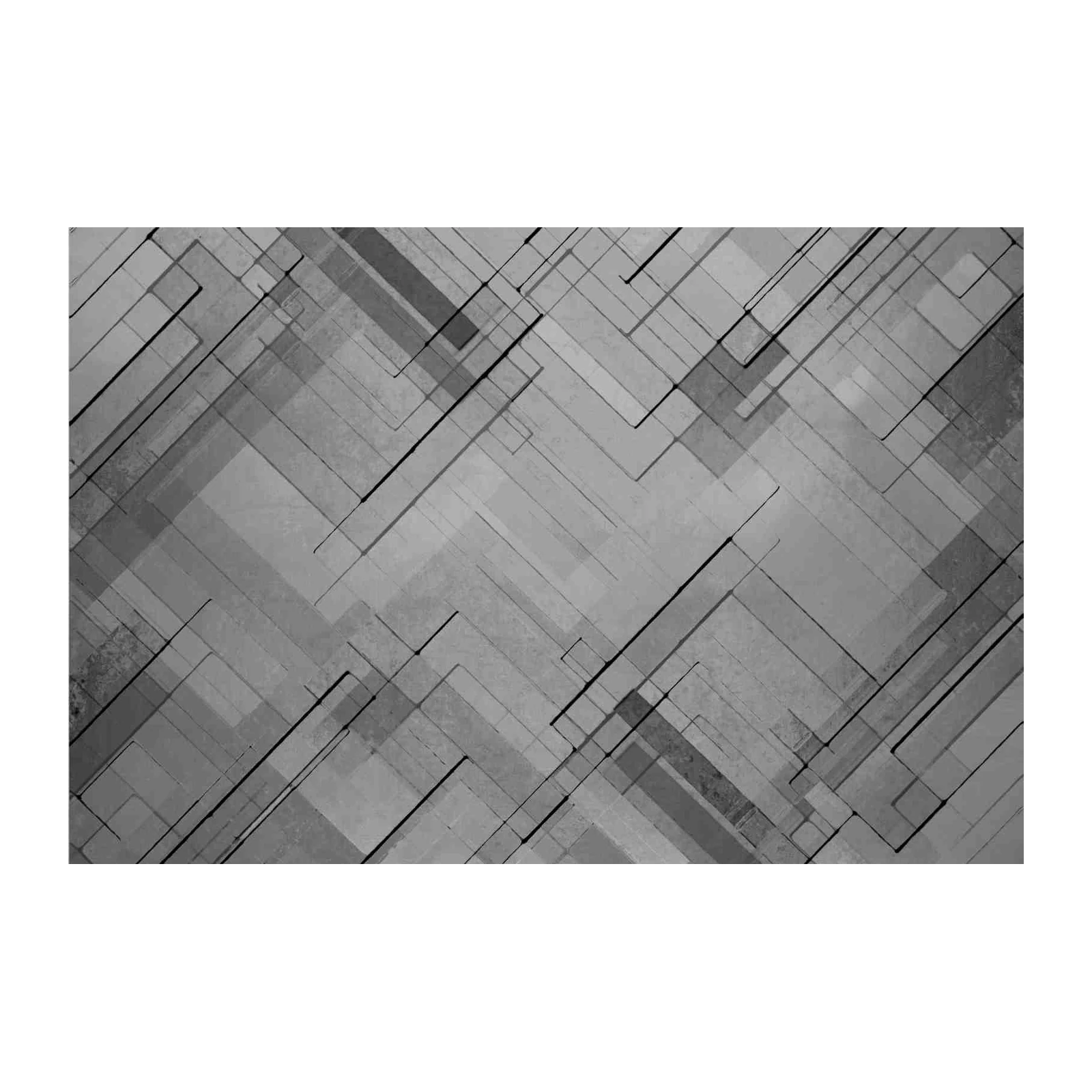 Modern Geometric Abstract Grey Wall Art