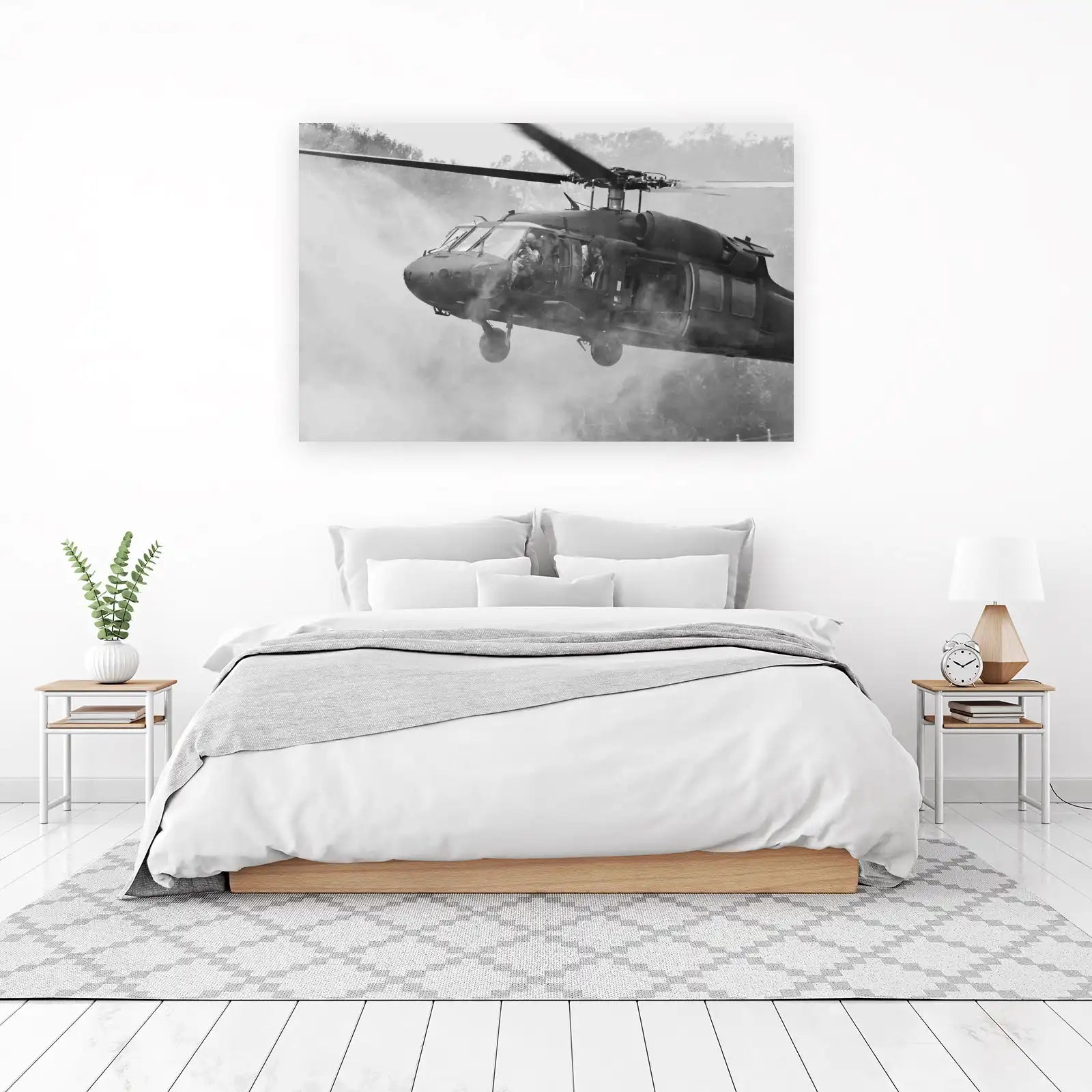 Elite Helicopter Mission BW Wall Art