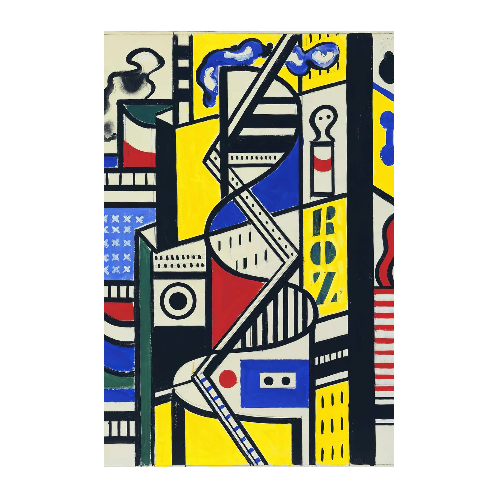Vibrant Geometric Cityscape Wall Art