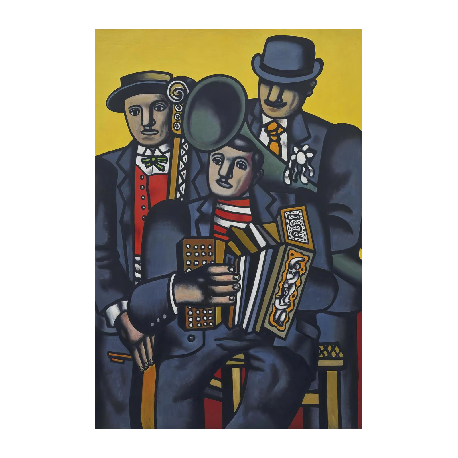 Retro Jazz Band Accordion Wall Art