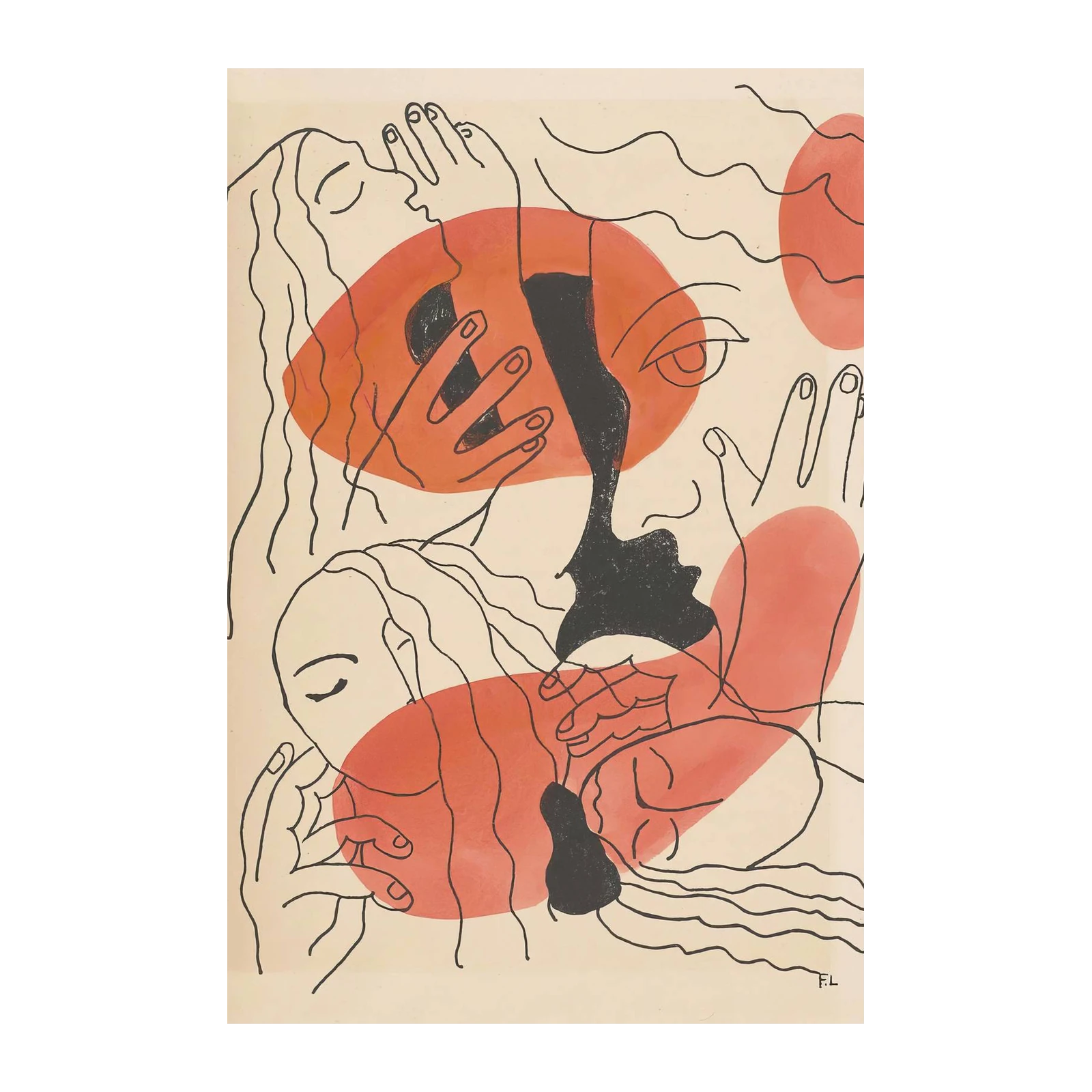 Abstract Embrace Wall Art