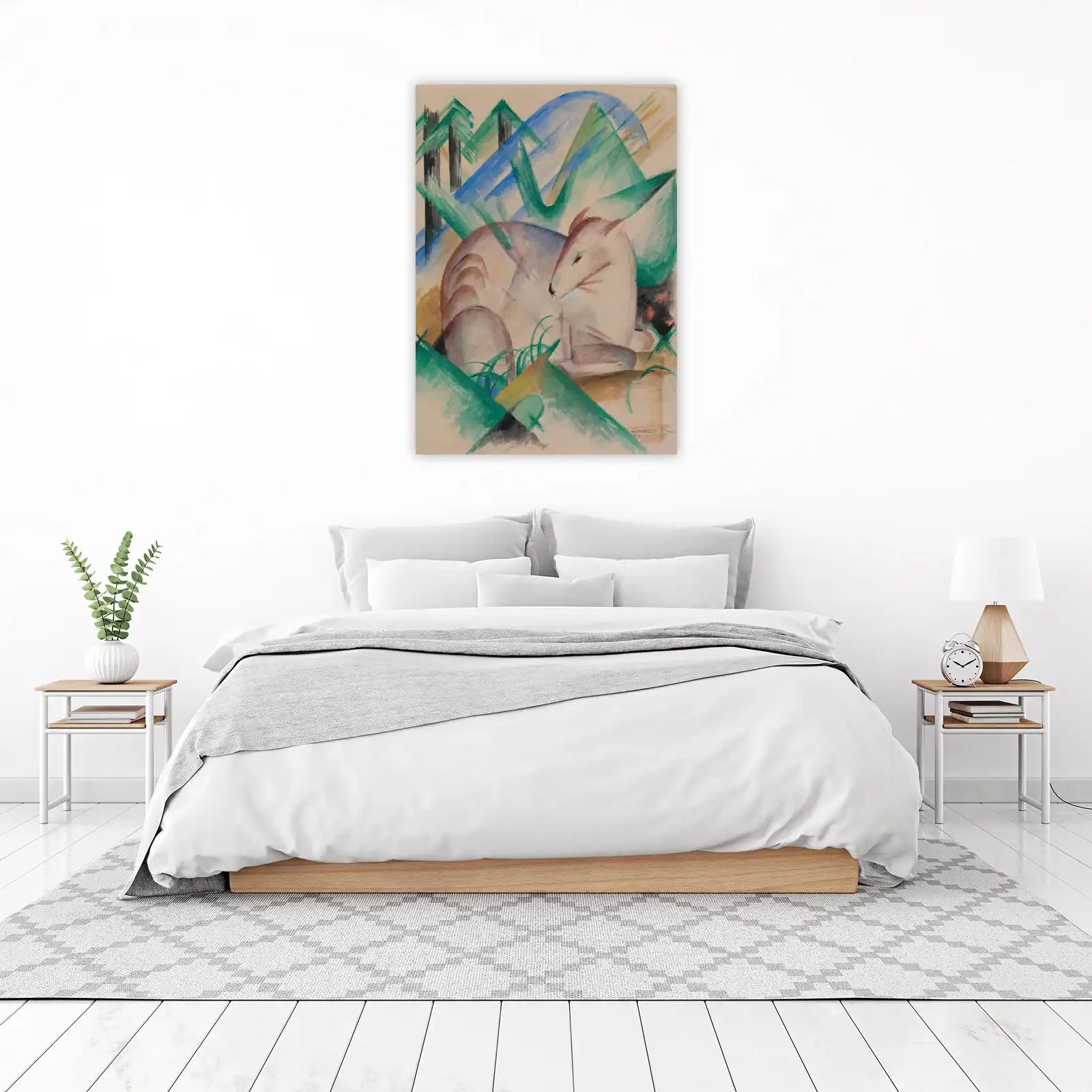 Abstract Deer Forest Landscape Wall Art