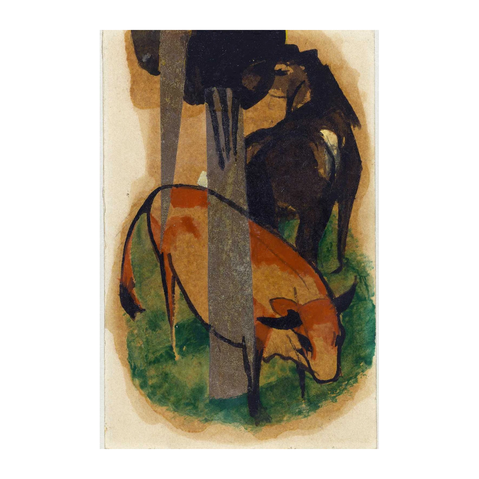 Rustic Farm Animals Bull & Cow Wall Art