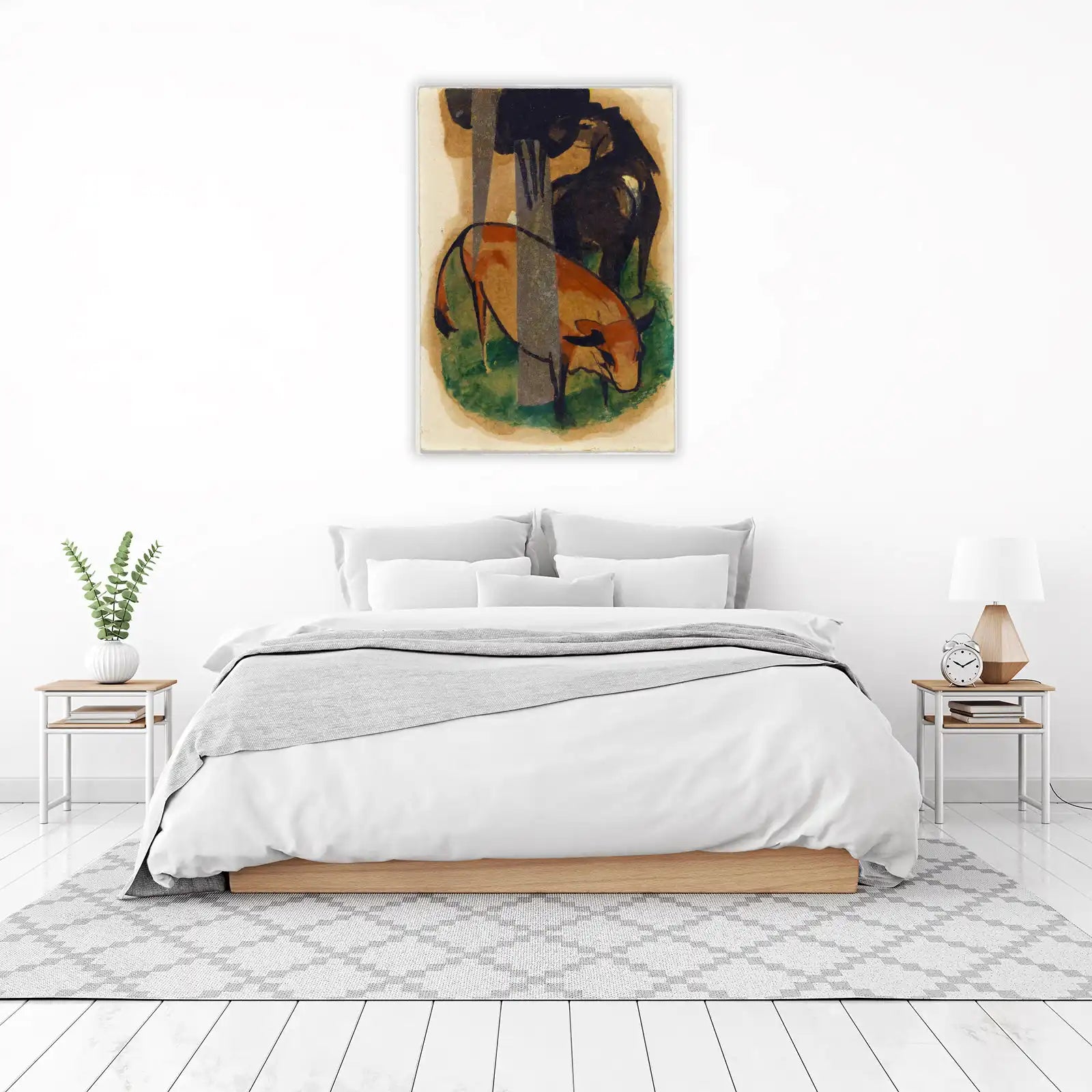 Rustic Farm Animals Bull & Cow Wall Art