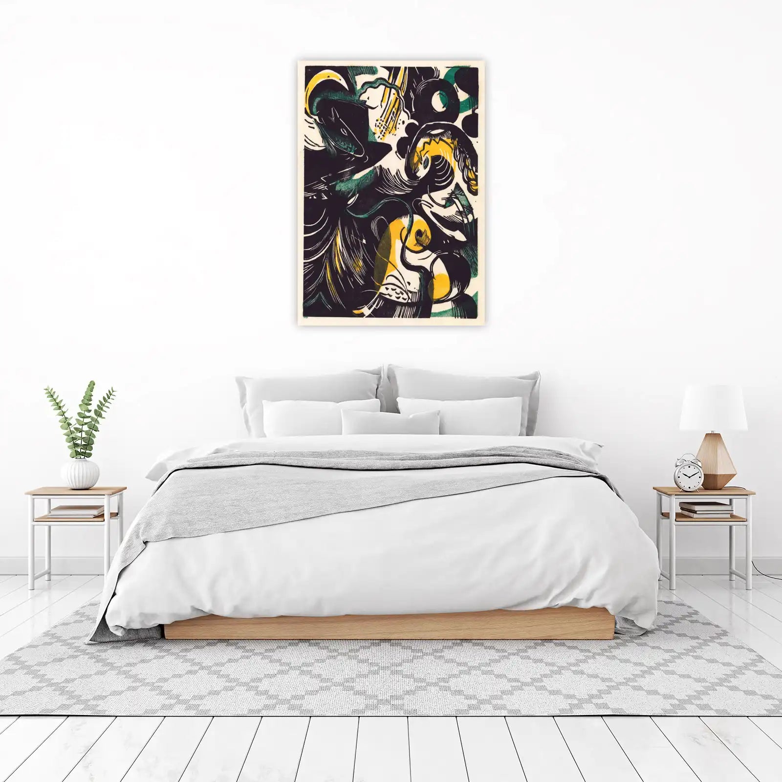 Abstract Horse & Moon Wall Art