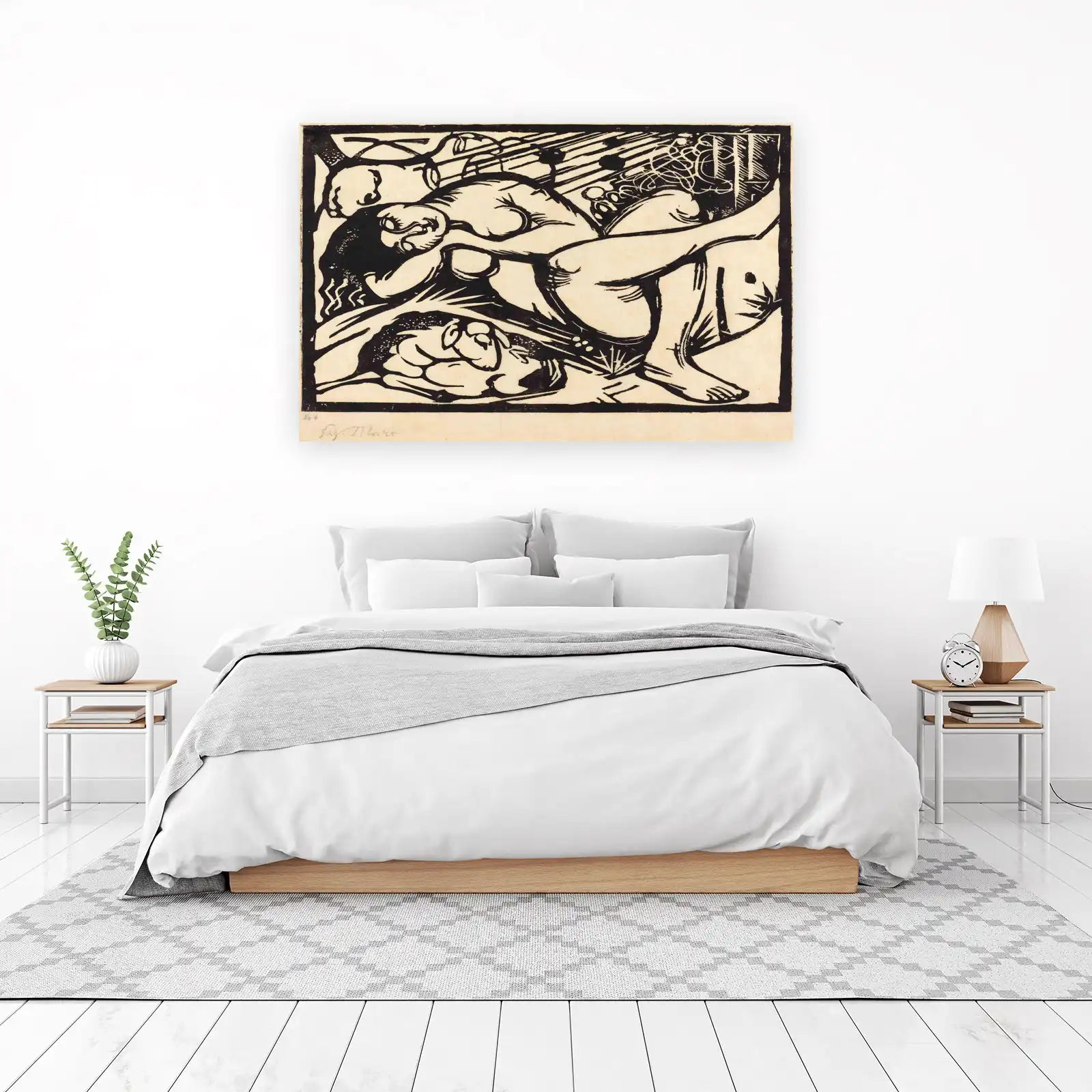Expressionist Figurative Black & White Wall Art