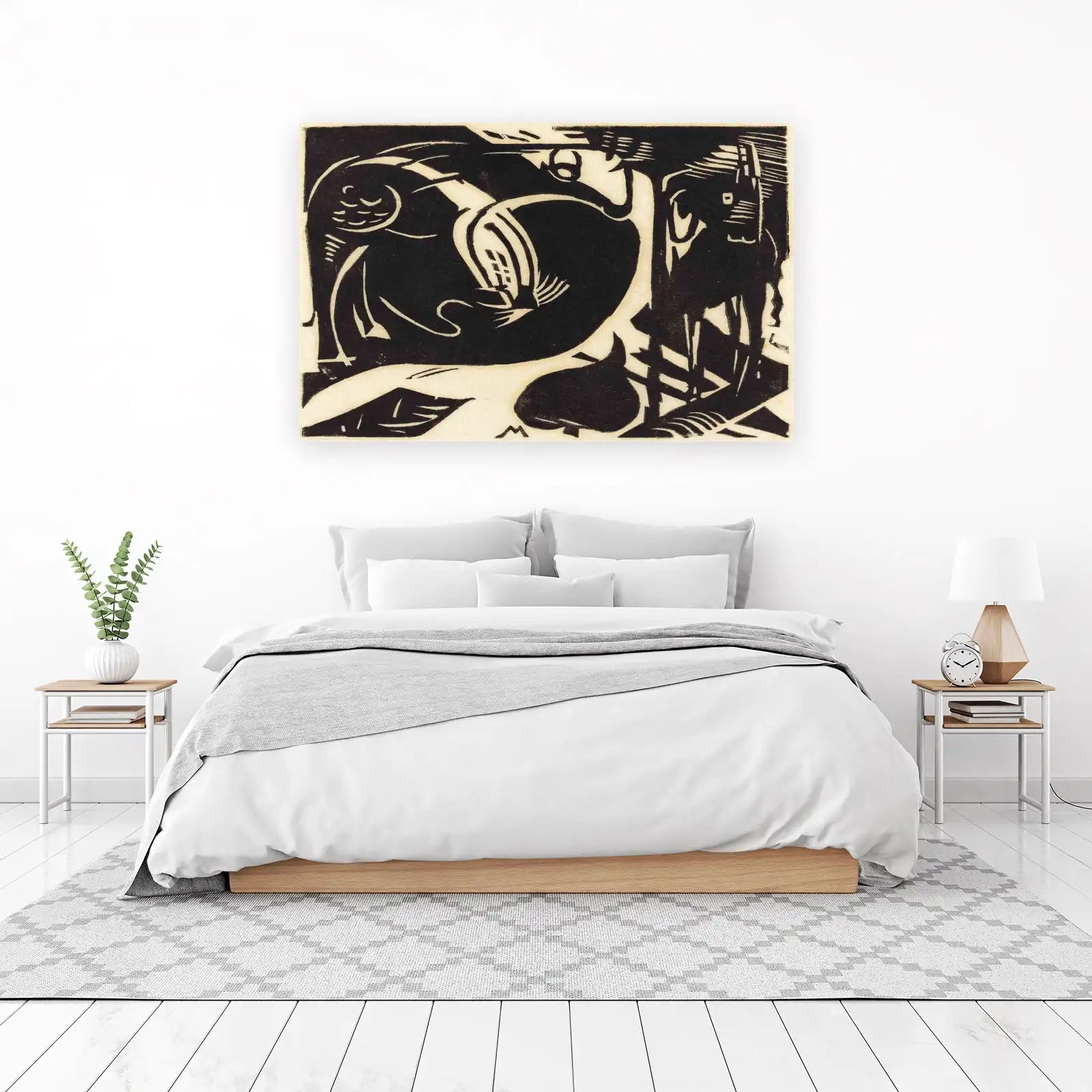 Expressive Figures Black & White Wall Art