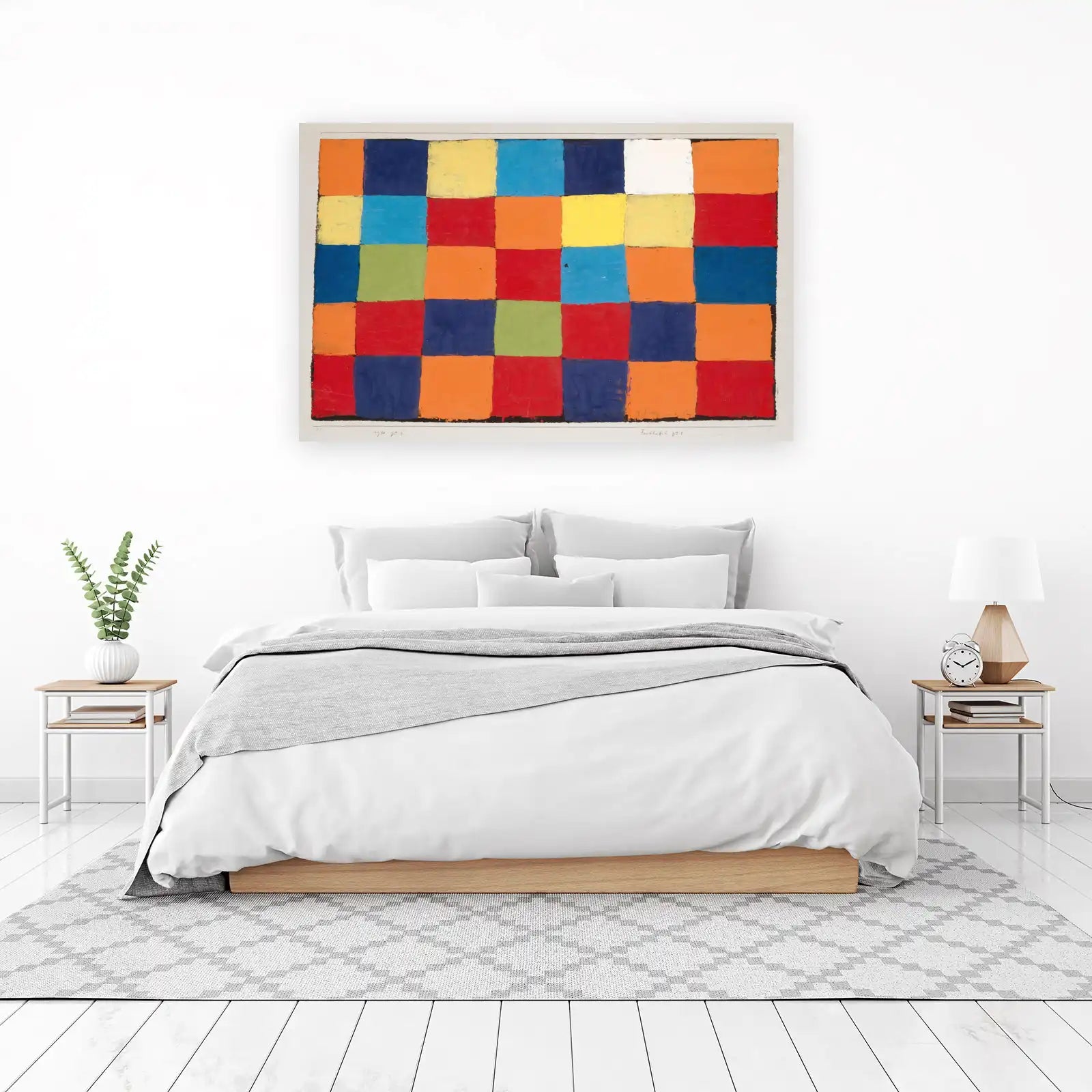 Colorful Squares Abstract Geometric Wall Art