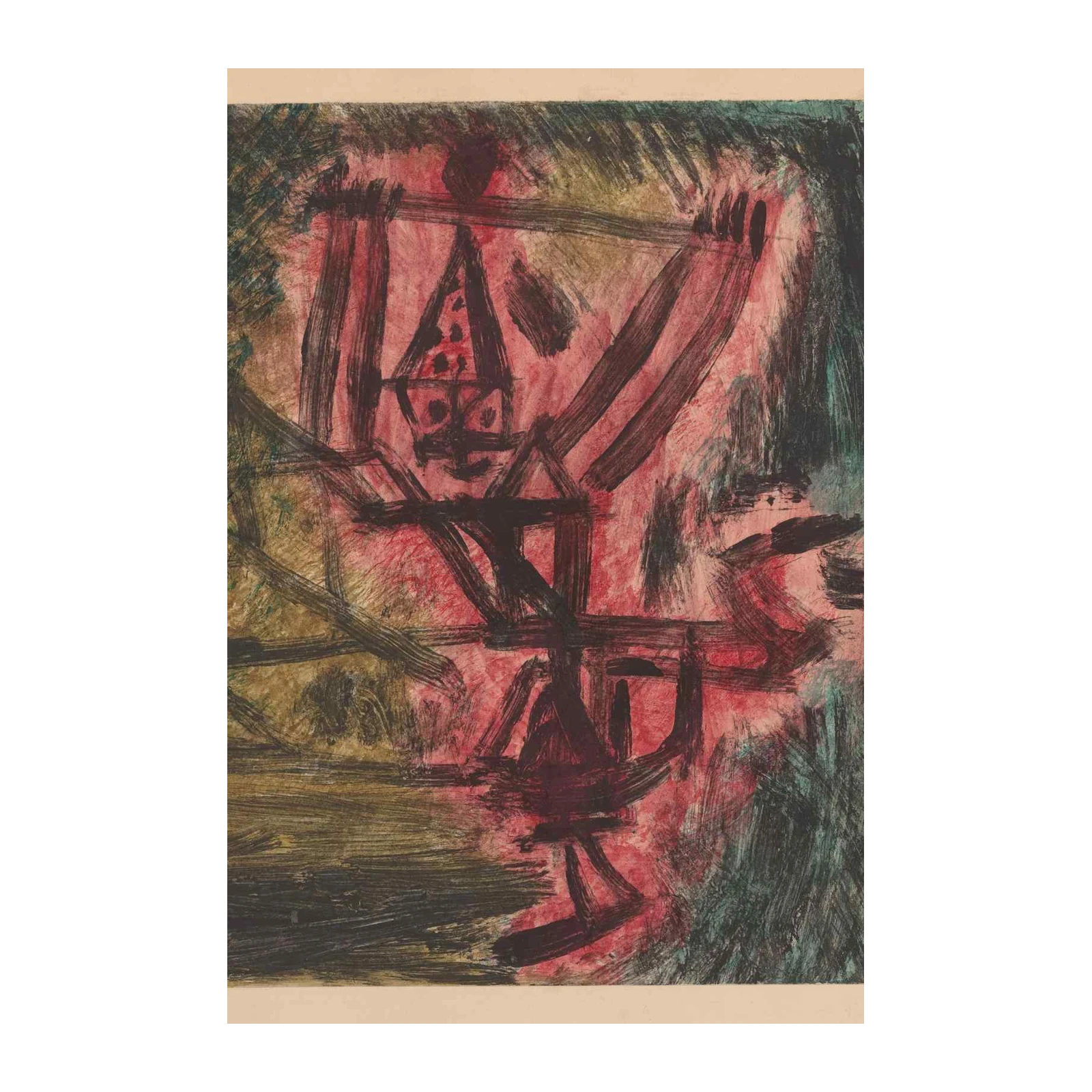 Vibrant Abstract Figure Wall Art