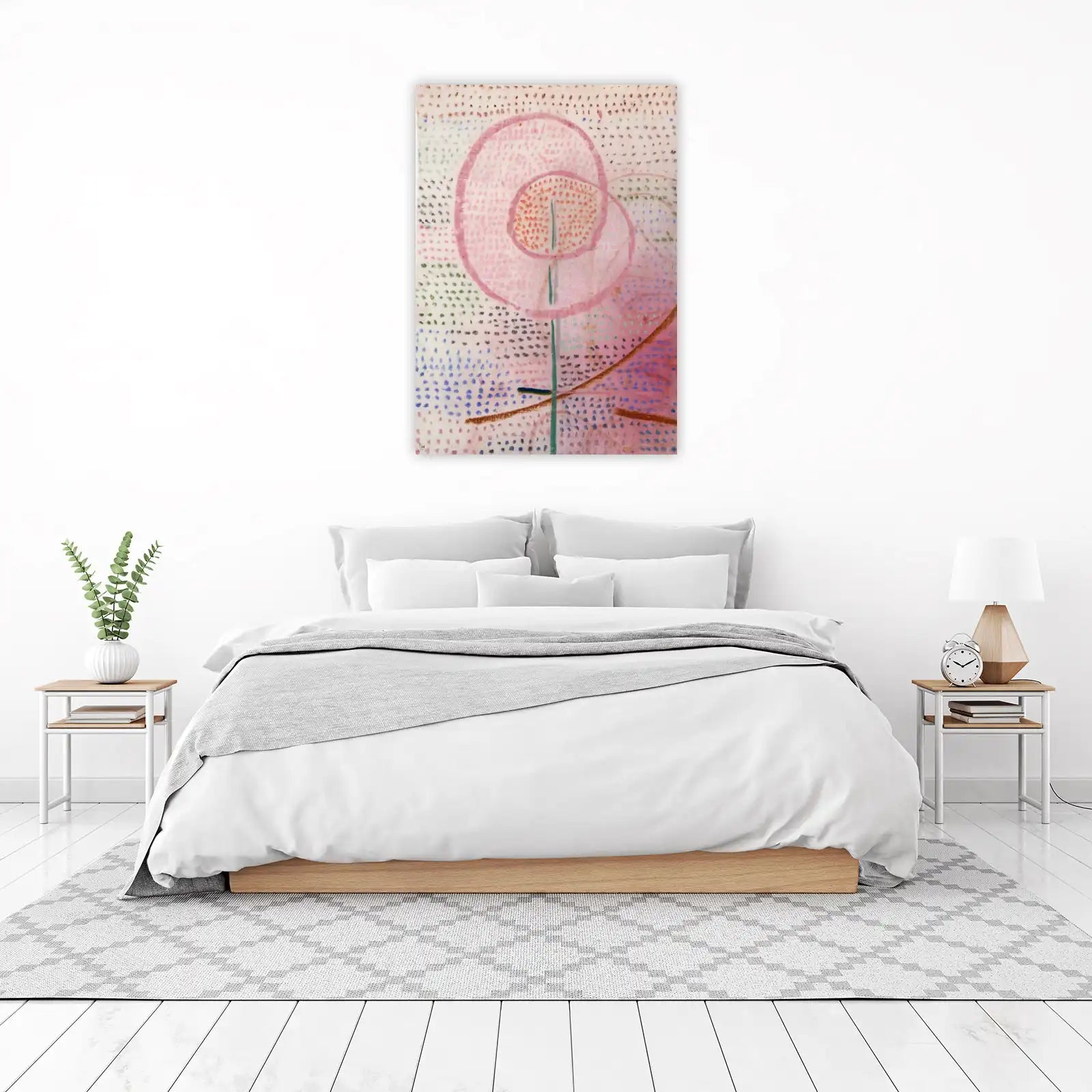 Whimsical Pink Abstract Bloom Wall Art