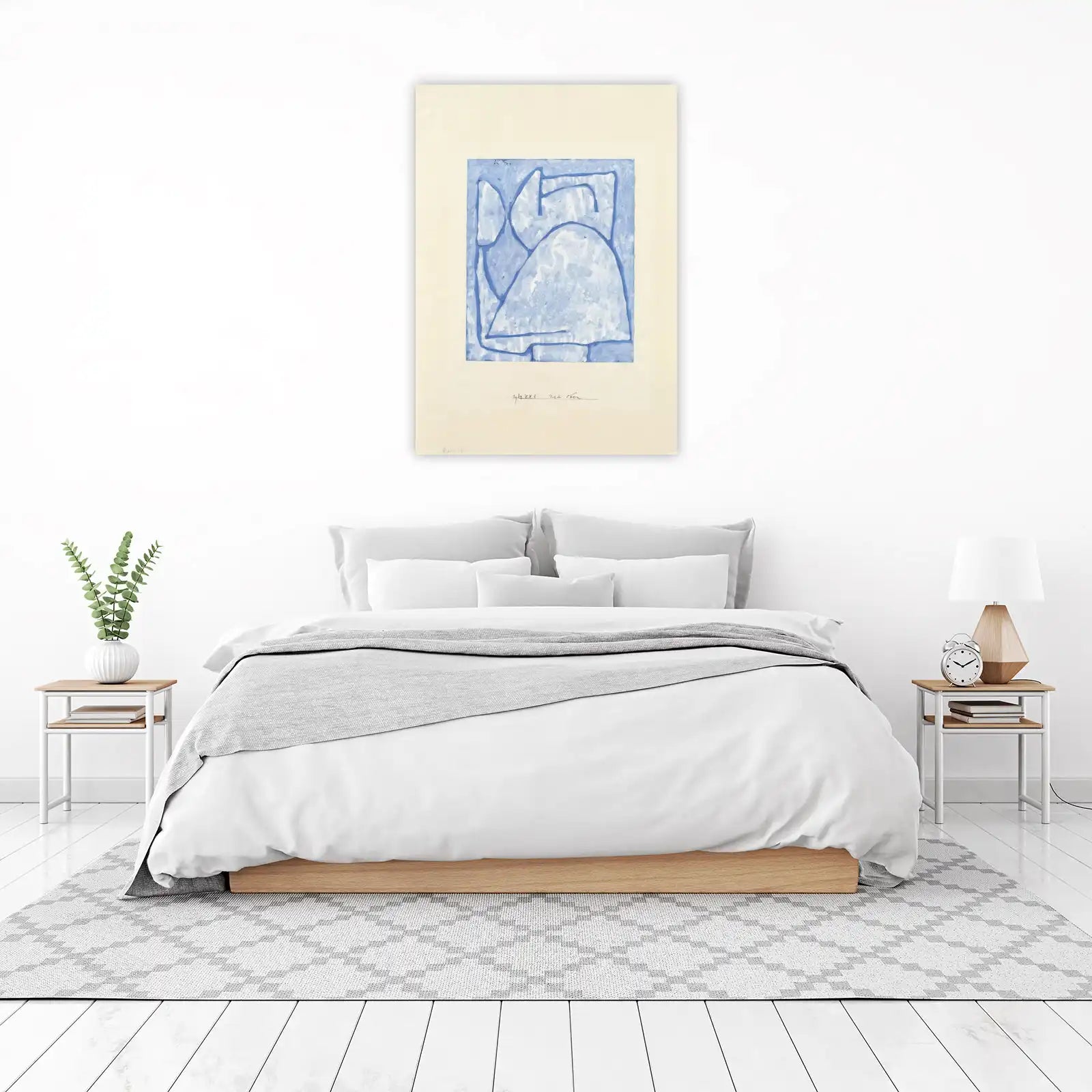 Abstract Blue Forms Wall Art