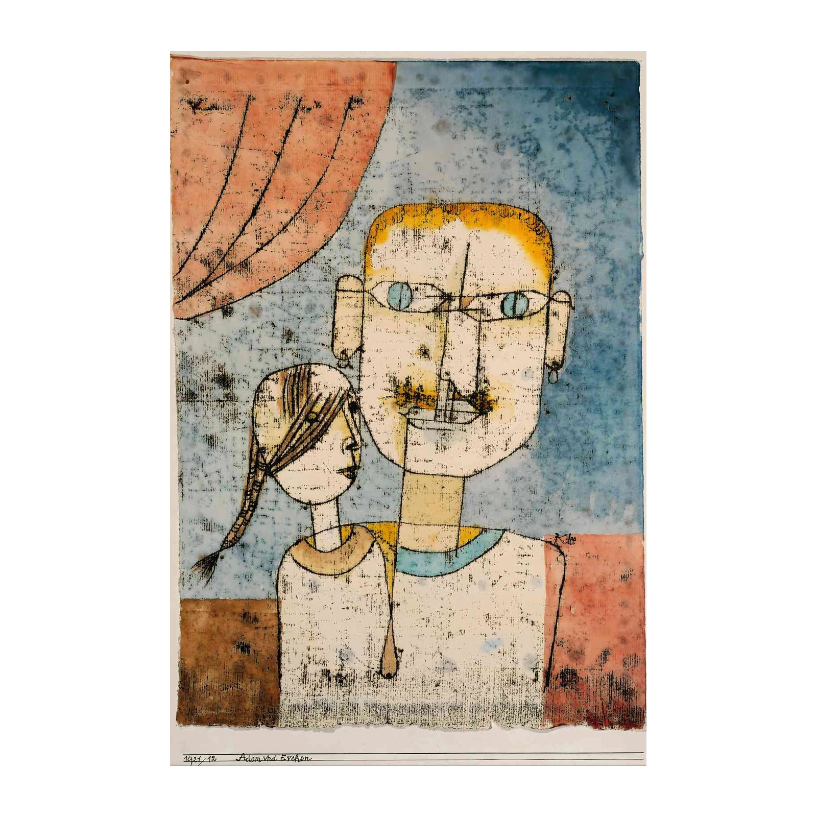 Whimsical Father & Daughter Portrait Wall Art