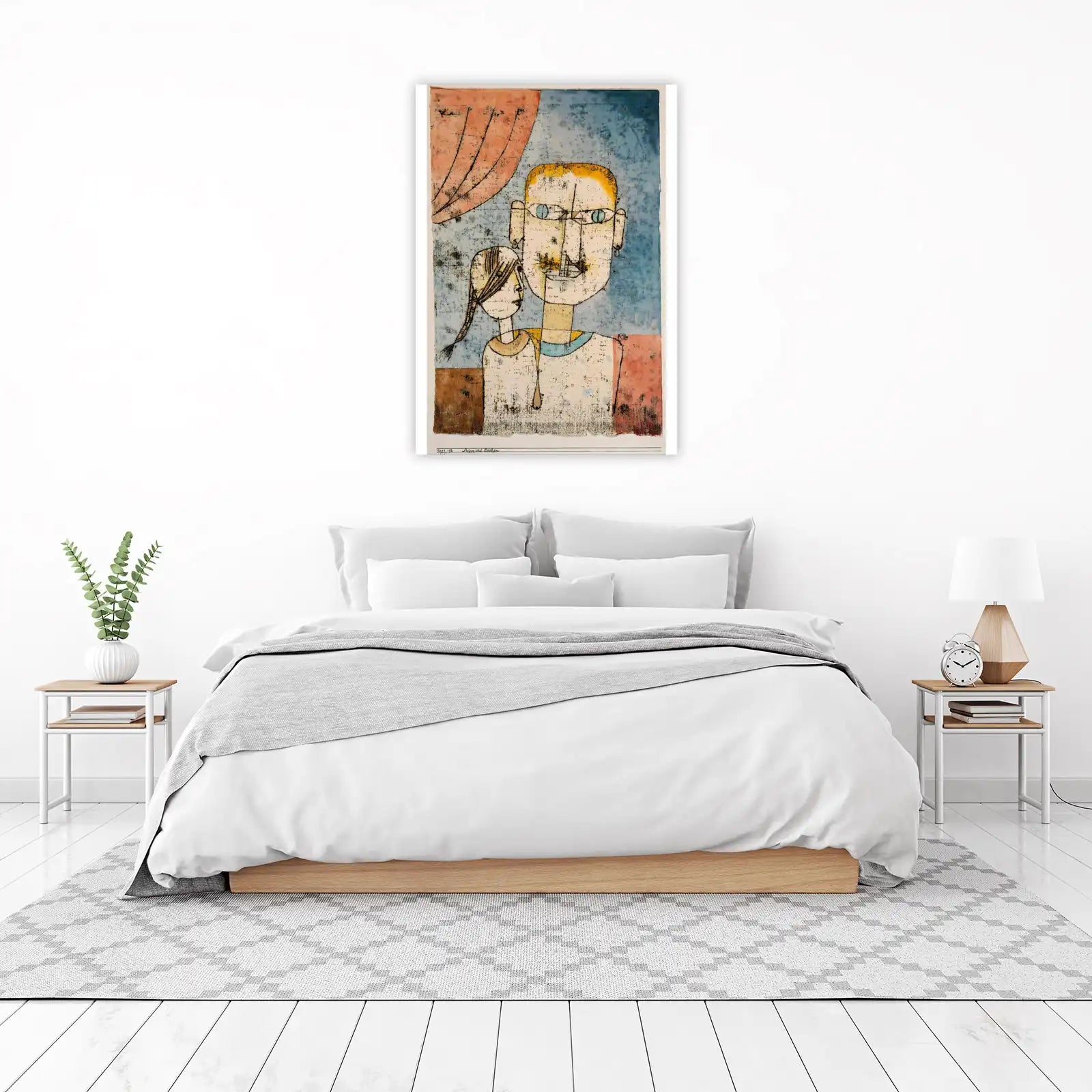 Whimsical Father & Daughter Portrait Wall Art