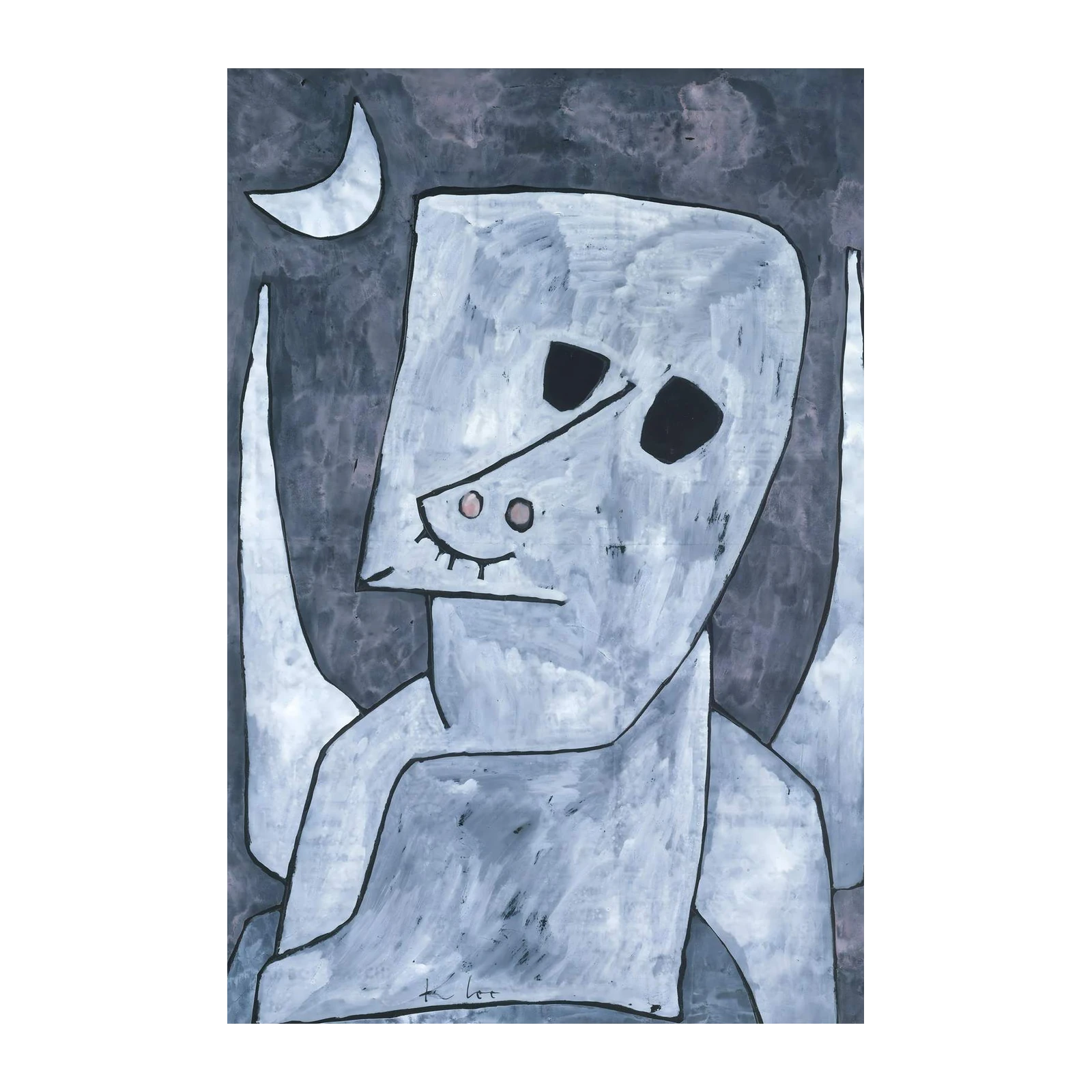 Abstract Moon Figure Wall Art