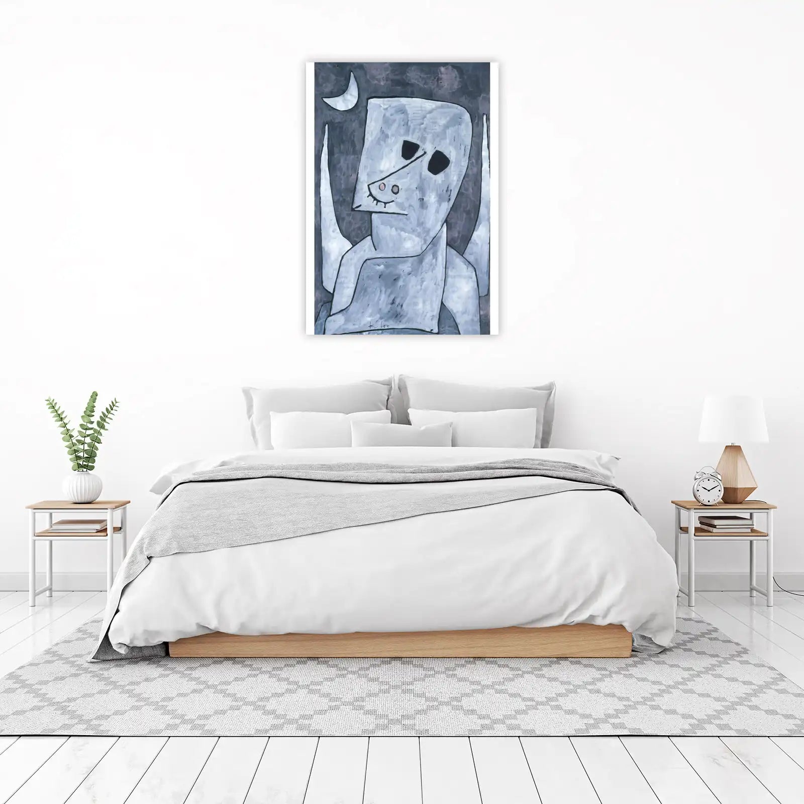 Abstract Moon Figure Wall Art
