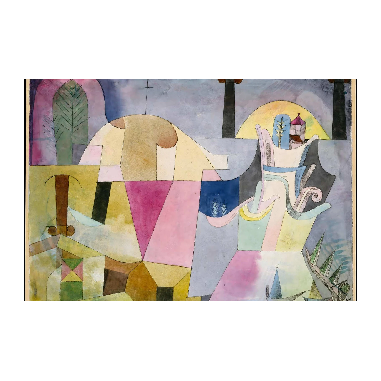 Abstract Landscape Watercolor Wall Art