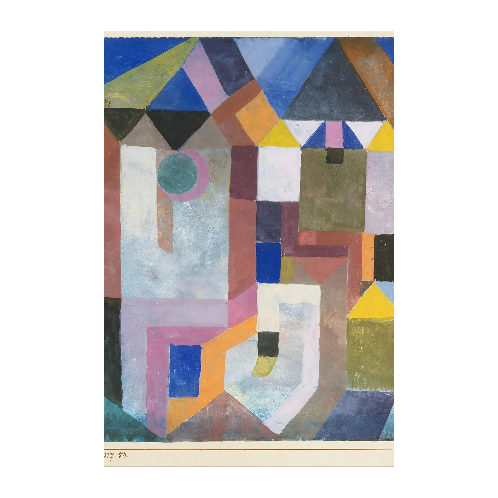 Geometric Abstraction Bauhaus City Wall Art