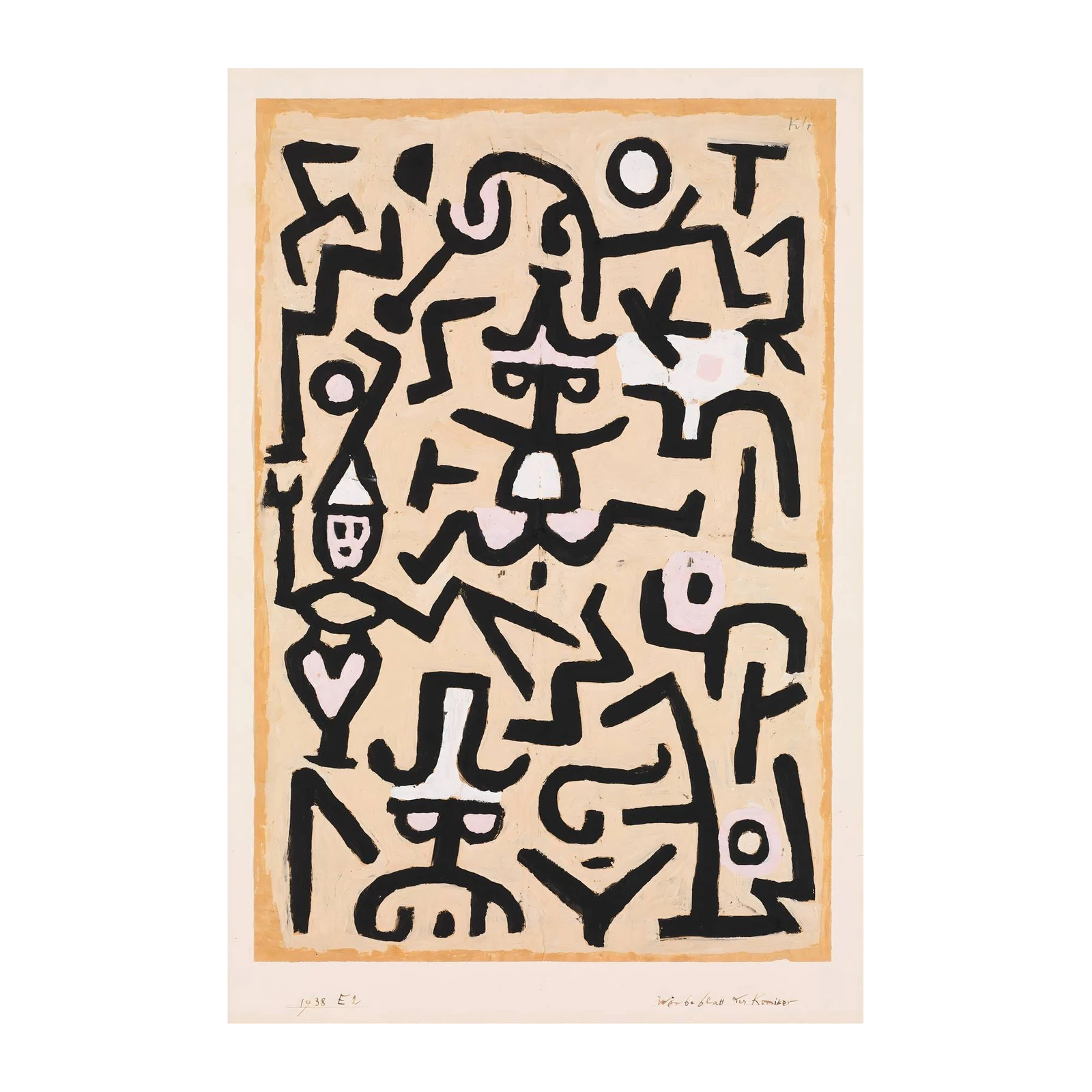 Abstract Figures Folk Art Wall Art